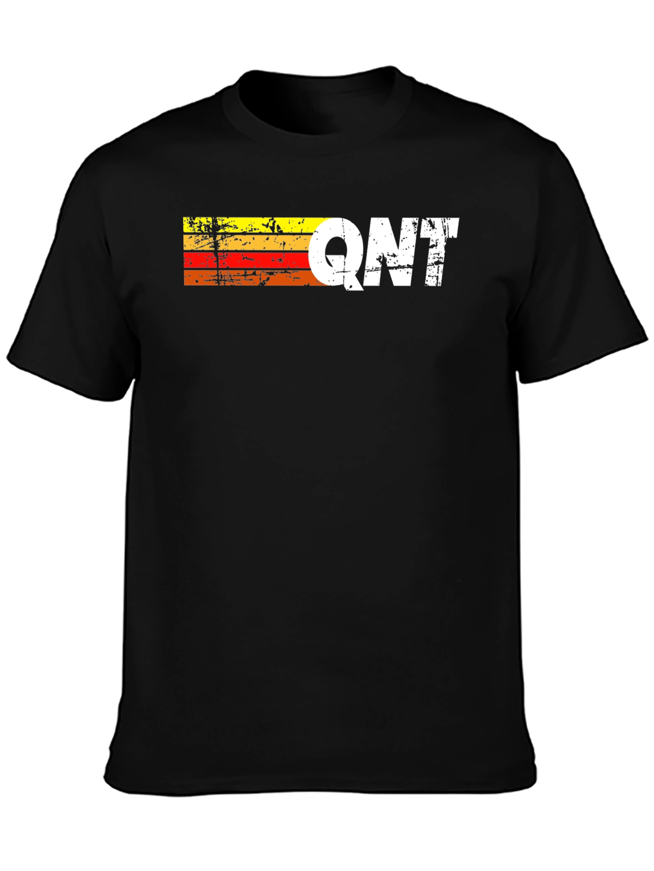 Black QNT Graphic Tee - Retro Style Black T-Shirt view 3