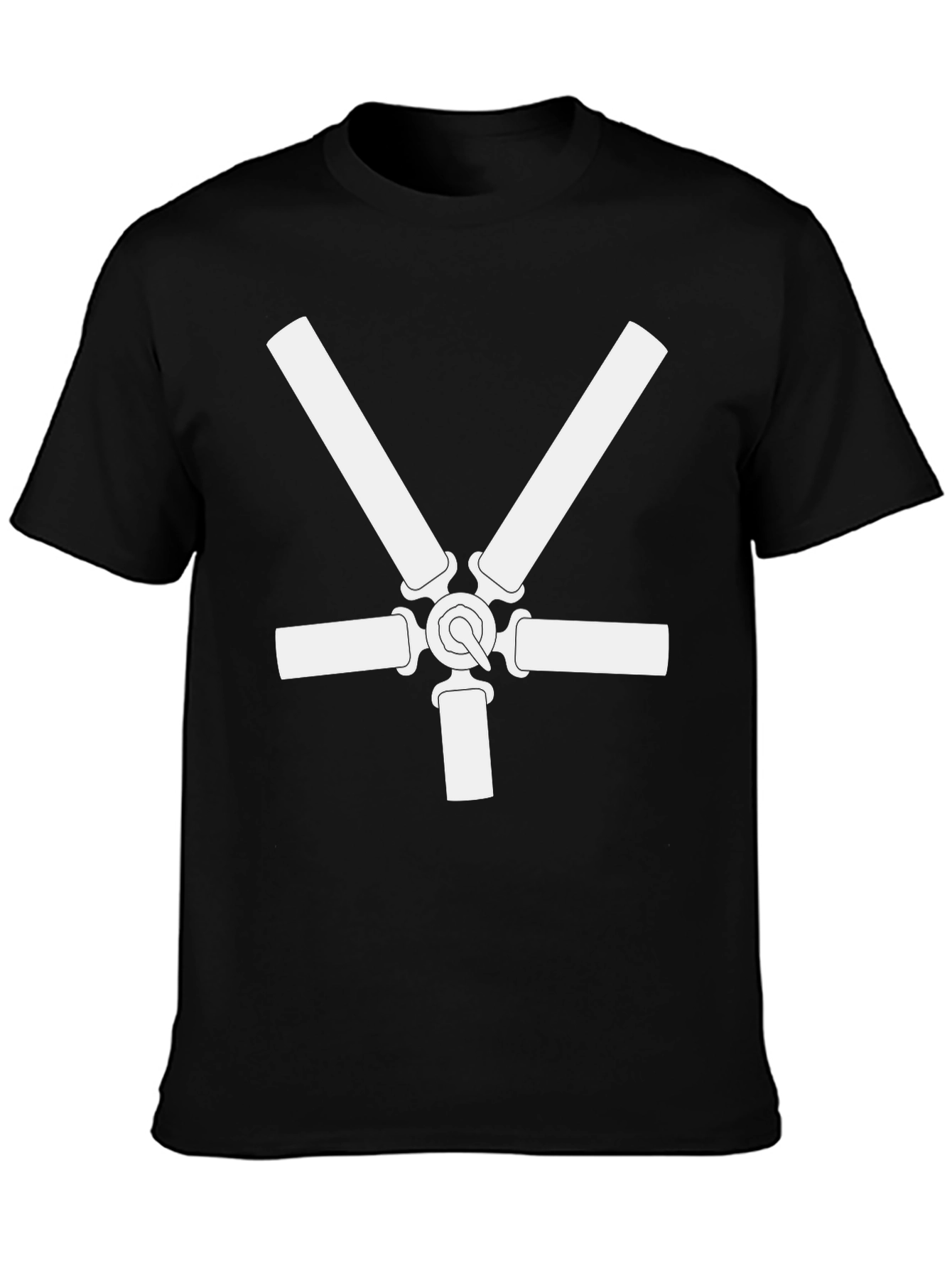 Black Fan Blade Graphic Tee - Cool Casual Style view 3