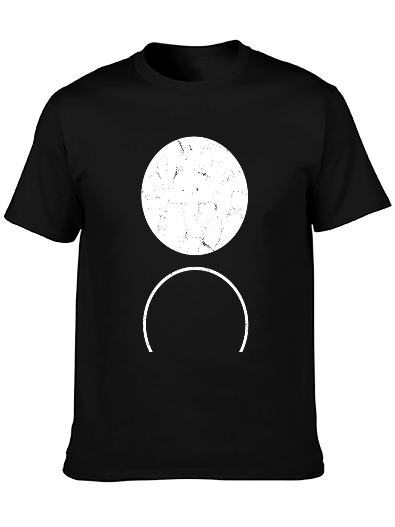 Black Abstract Graphic Tee - Black view 3