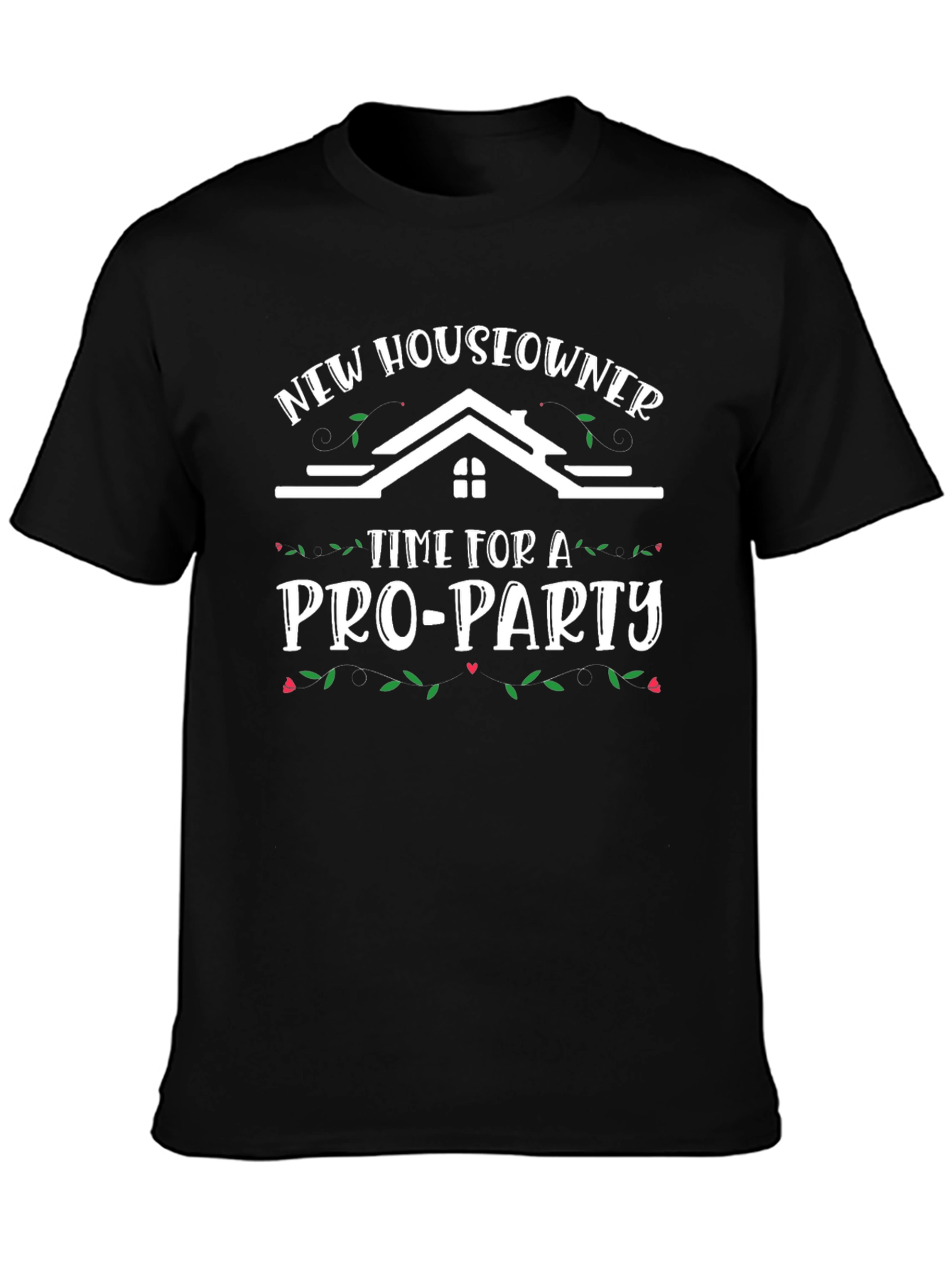 Black New Homeowner Pro-Party T-Shirt view 3