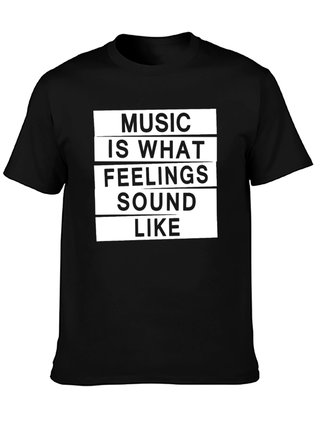 Black Music is What Feelings Sound Like Graphic T-Shirt view 3