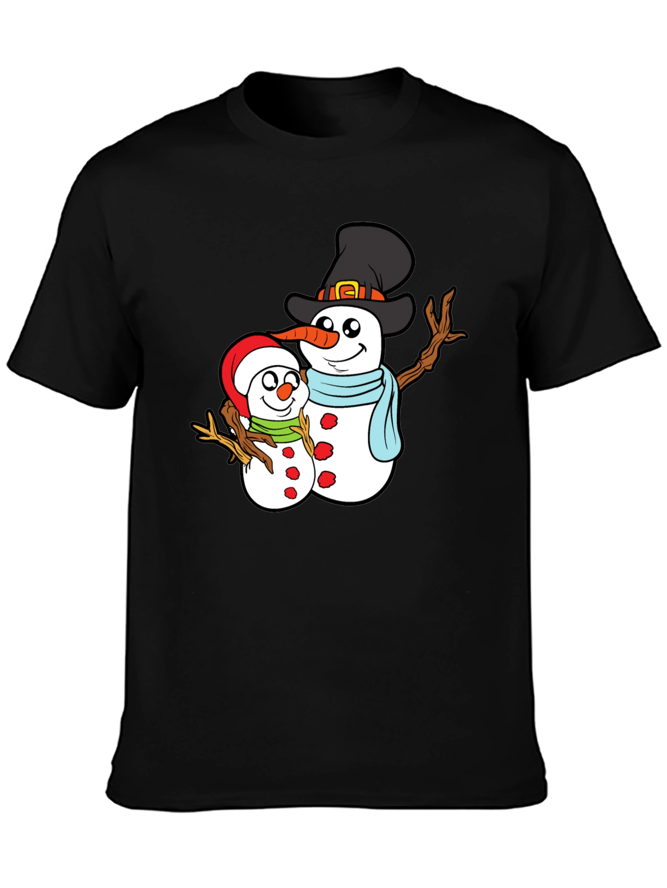 Snowman Family Graphic T-Shirt - 3