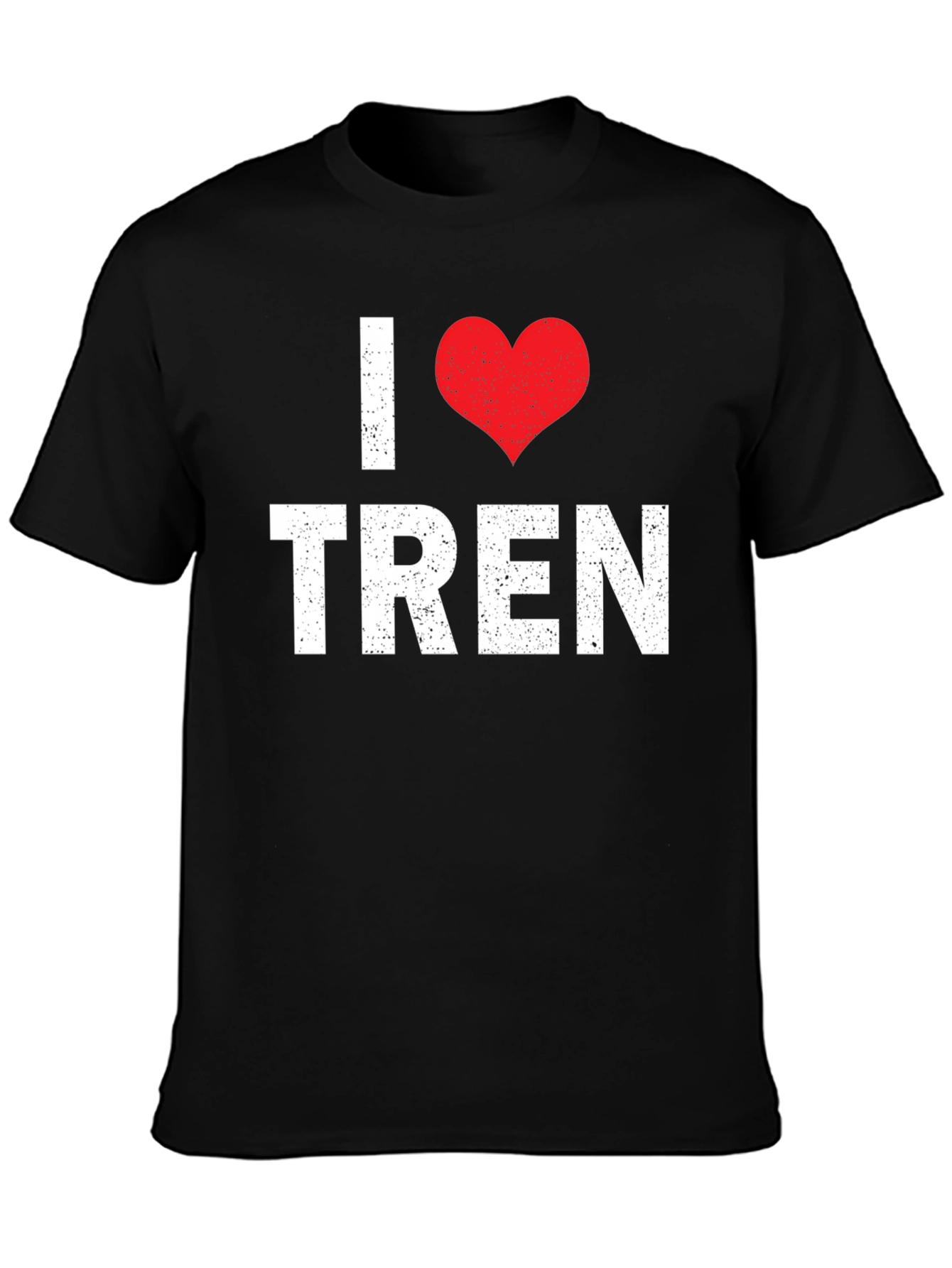 Black I Love Tren Graphic T-Shirt view 3