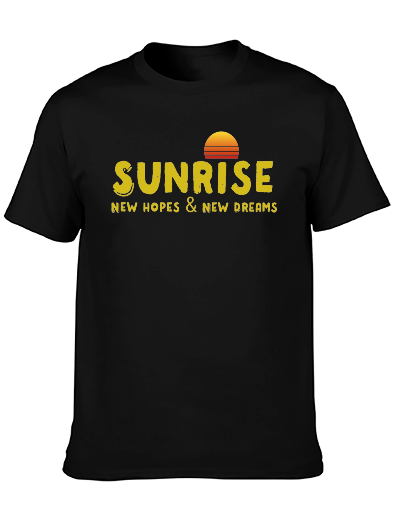 Black Sunrise New Hopes Dreams Graphic Tee view 3
