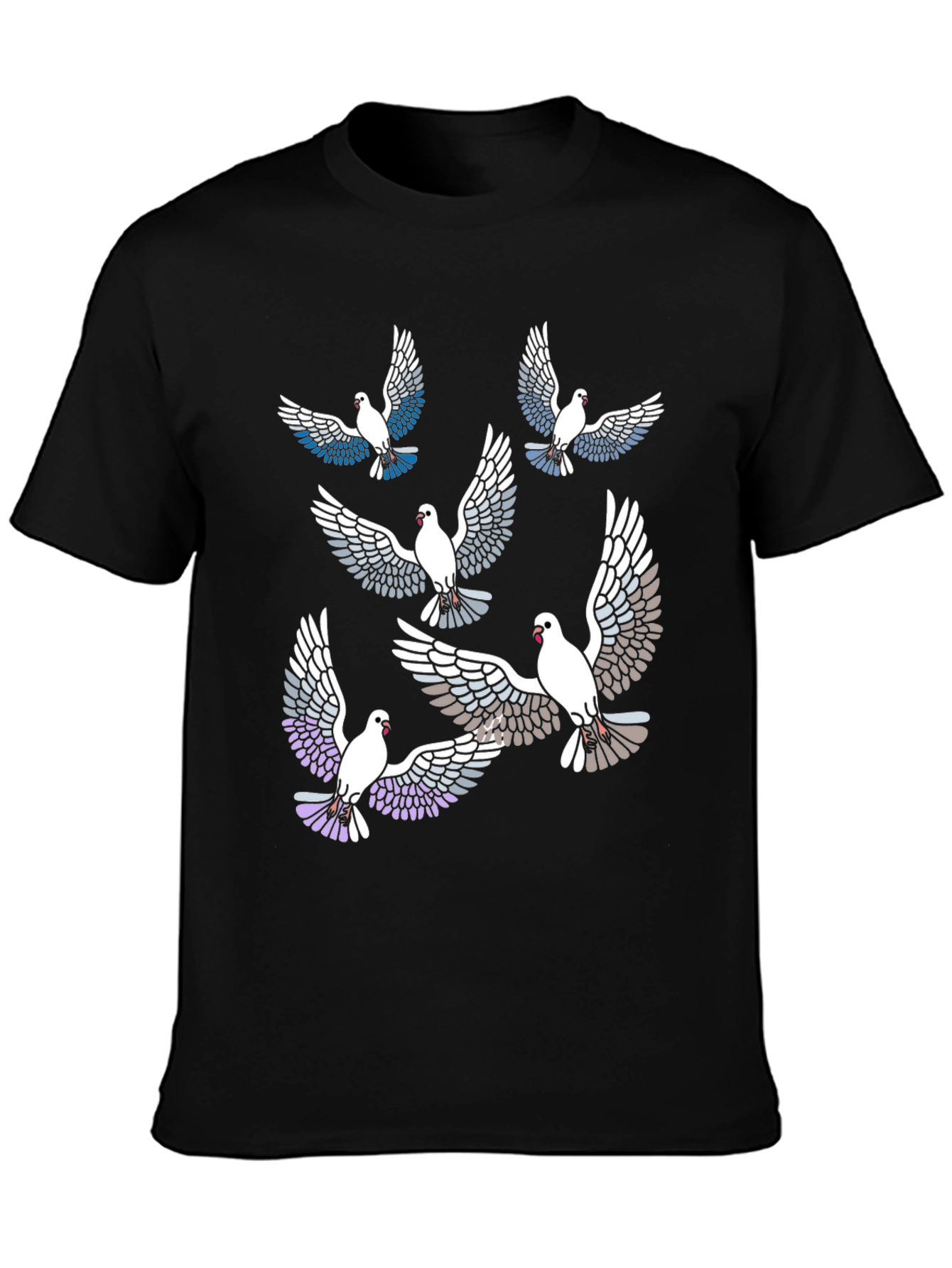 Black Dove Print T-Shirt view 3