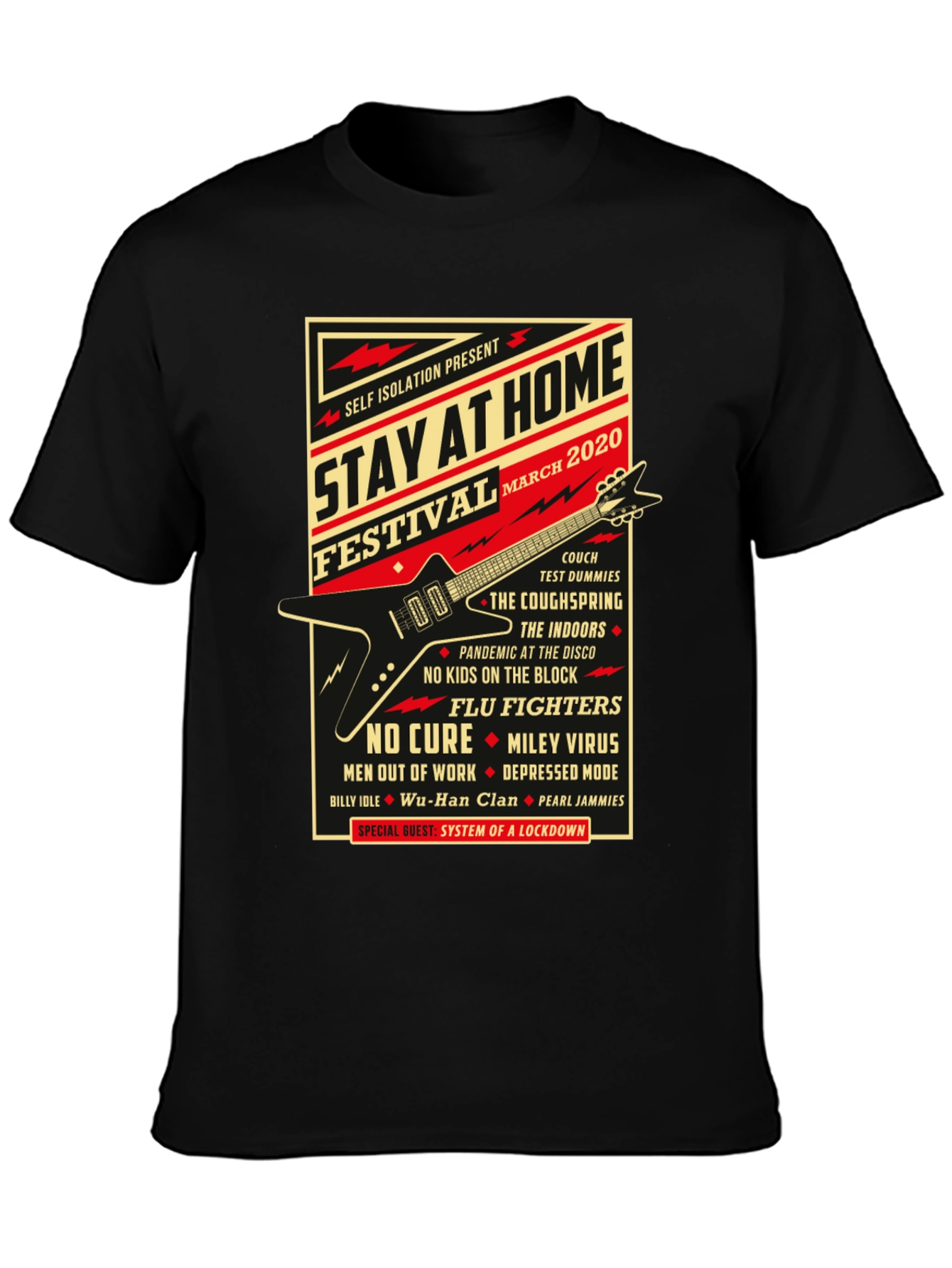 Black Stay At Home Festival 2020 Black Graphic T-Shirt view 3