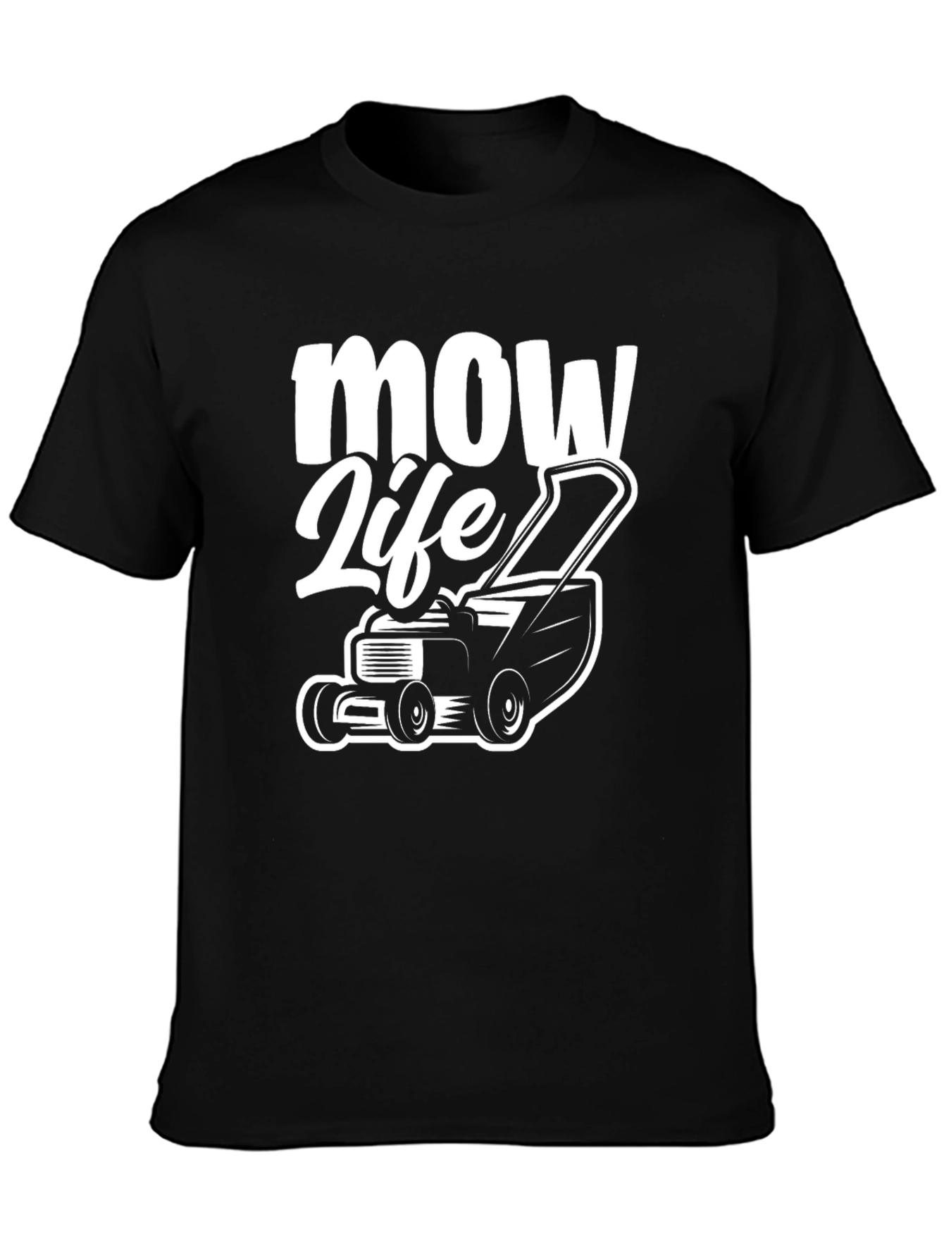 Black Mow Life Graphic Tee - Lawn Care T-Shirt view 3