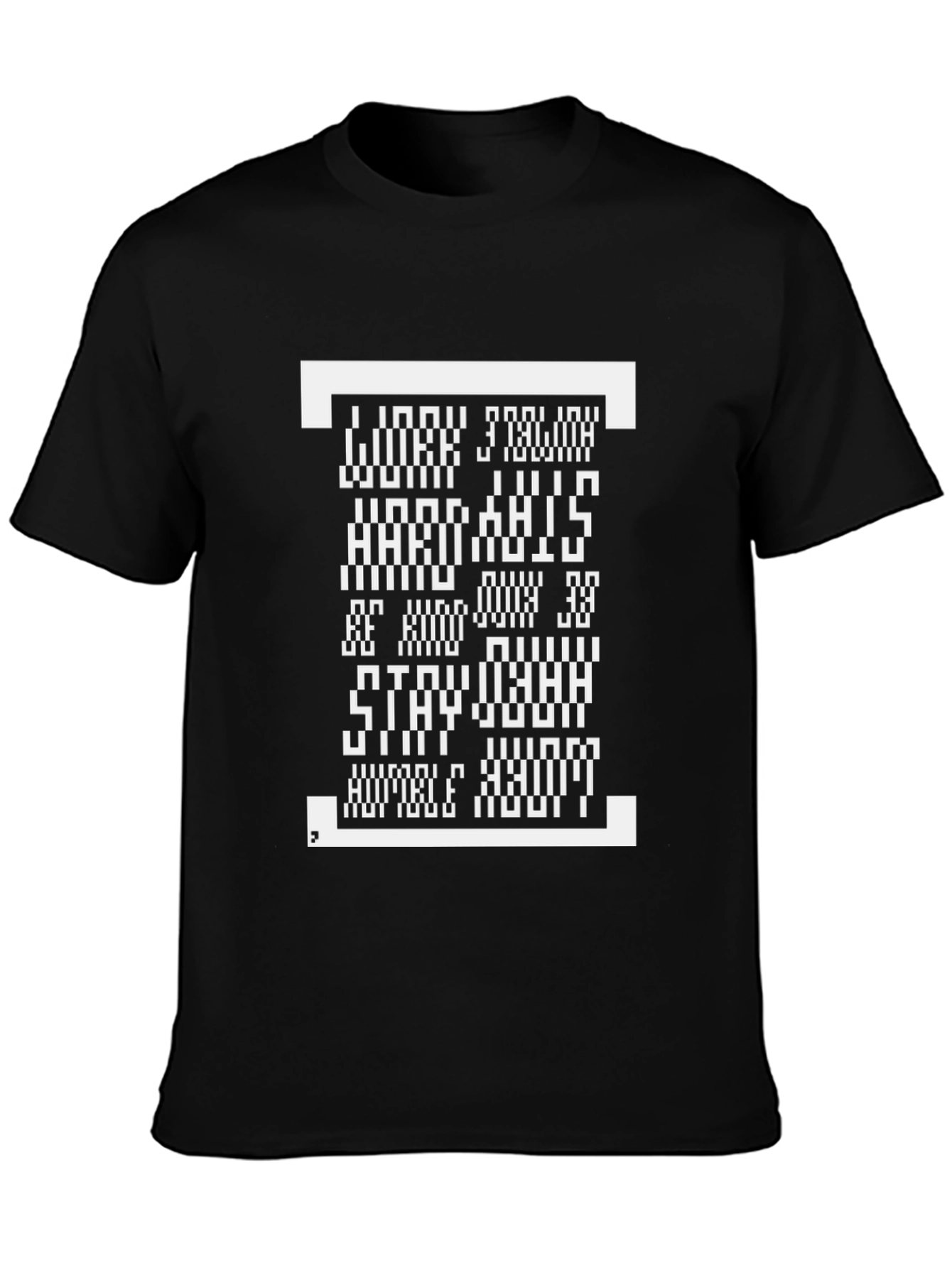 Black Work Hard Stay Humble Graphic Tee view 3