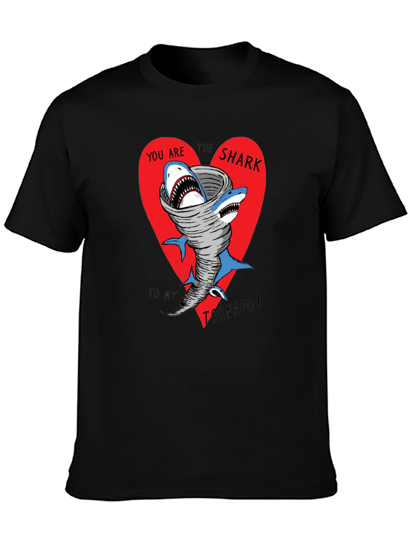 Black Shark Tornado Graphic T-Shirt view 3