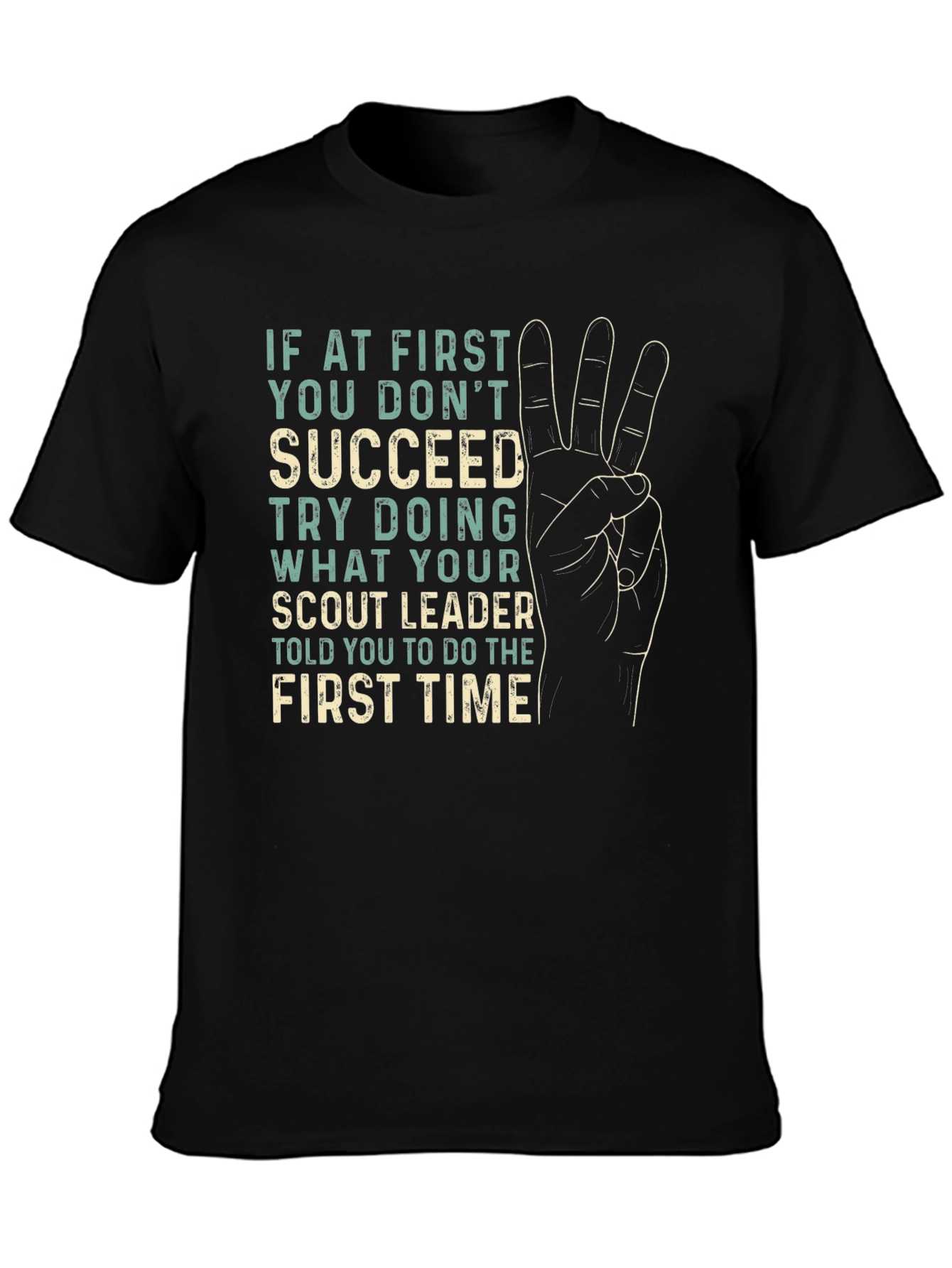 Black Scout Leader Advice Graphic T-Shirt view 3