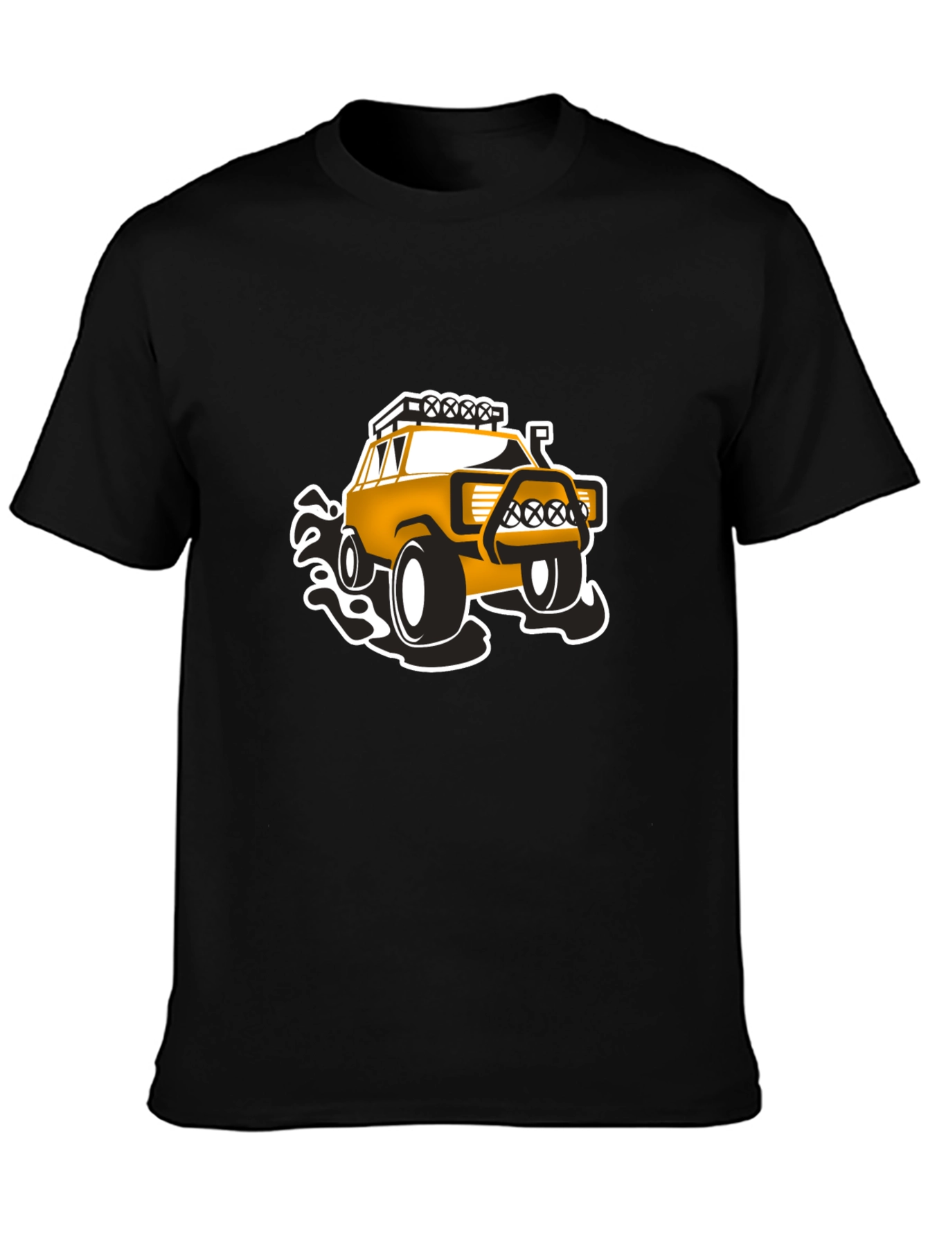 Black Off-Road Adventure T-Shirt - Black, Bold Design view 3