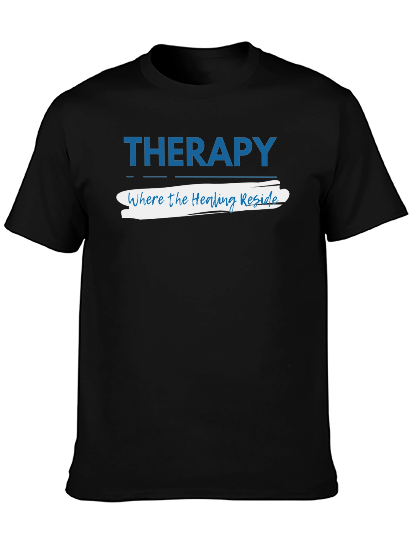 Black Therapy Where the Healing Reside T-Shirt view 3