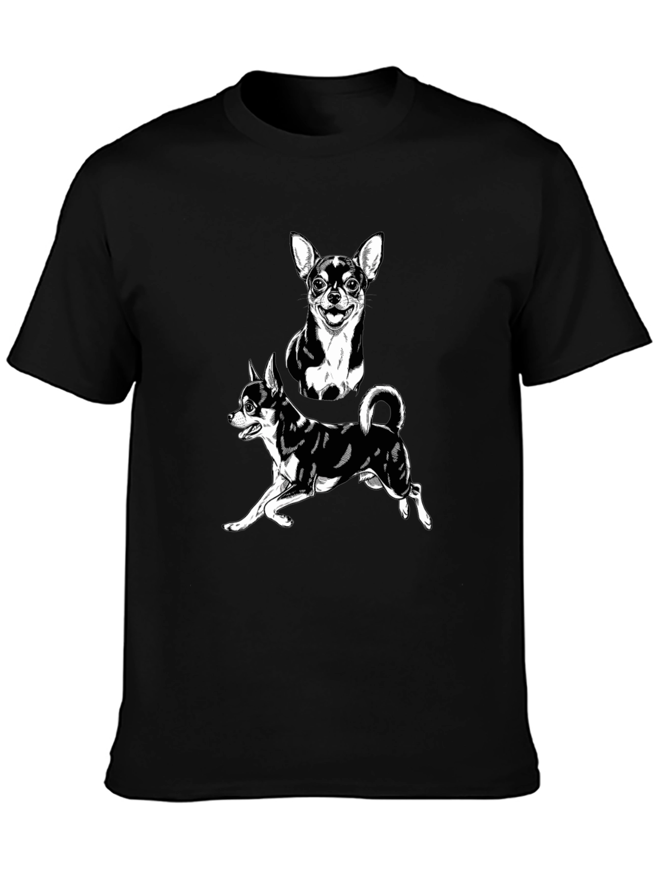 Black Chihuahua Graphic Black T-Shirt | Dog Lover Tee view 3