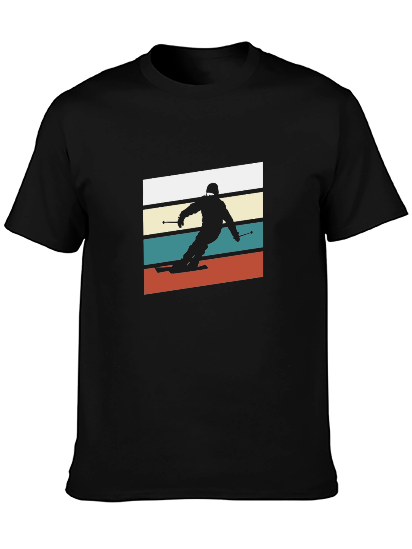Black Retro Ski T-Shirt - Black view 3