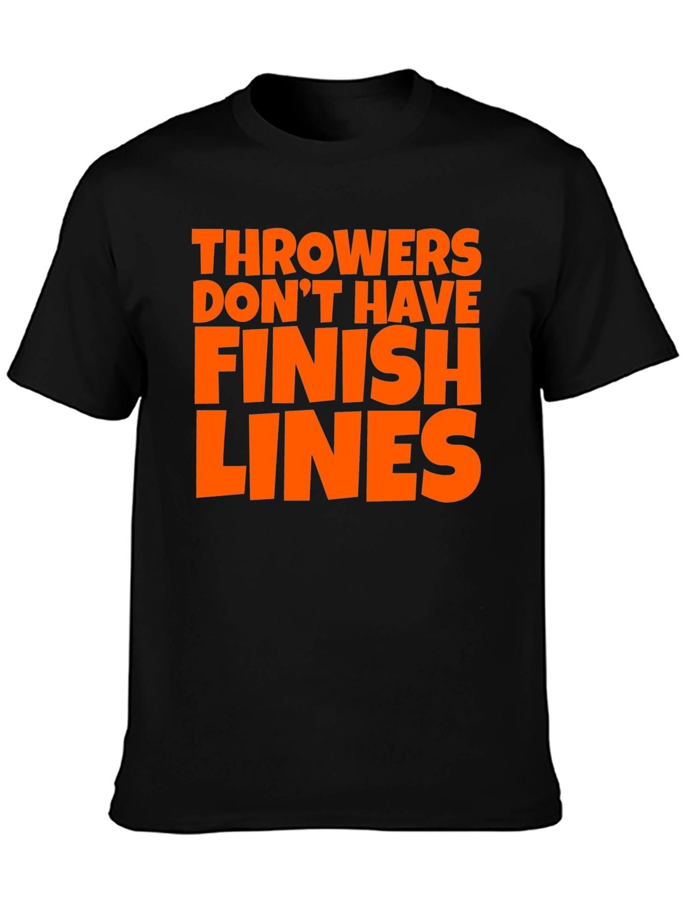 Black Throwers Don't Have Finish Lines T-Shirt view 3