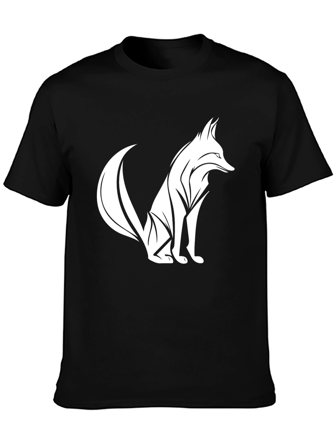Black Fox Graphic Tee - Stylish Men's Black T-Shirt view 3