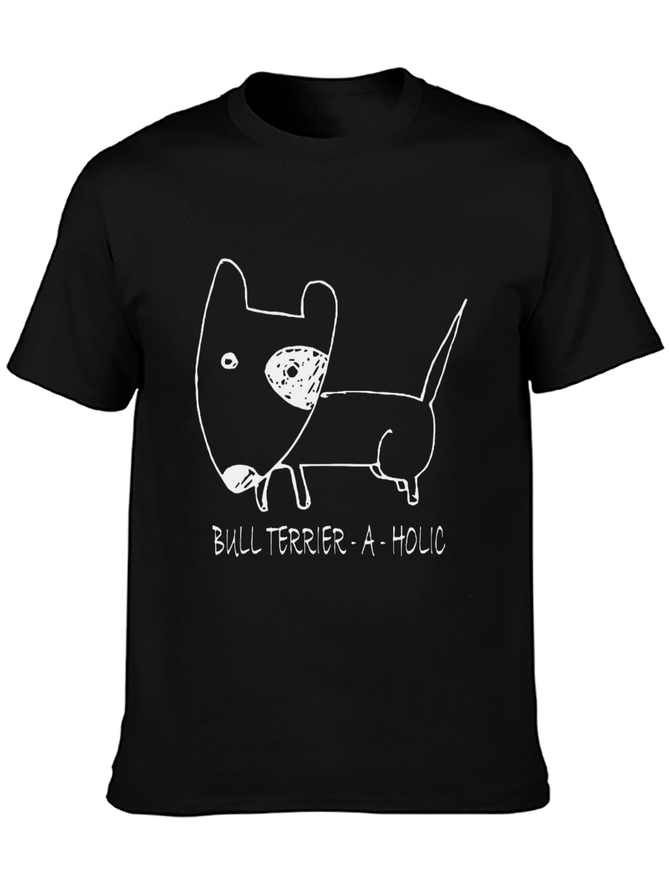 Black Bull Terrier-A-Holic Black Graphic Tee view 3