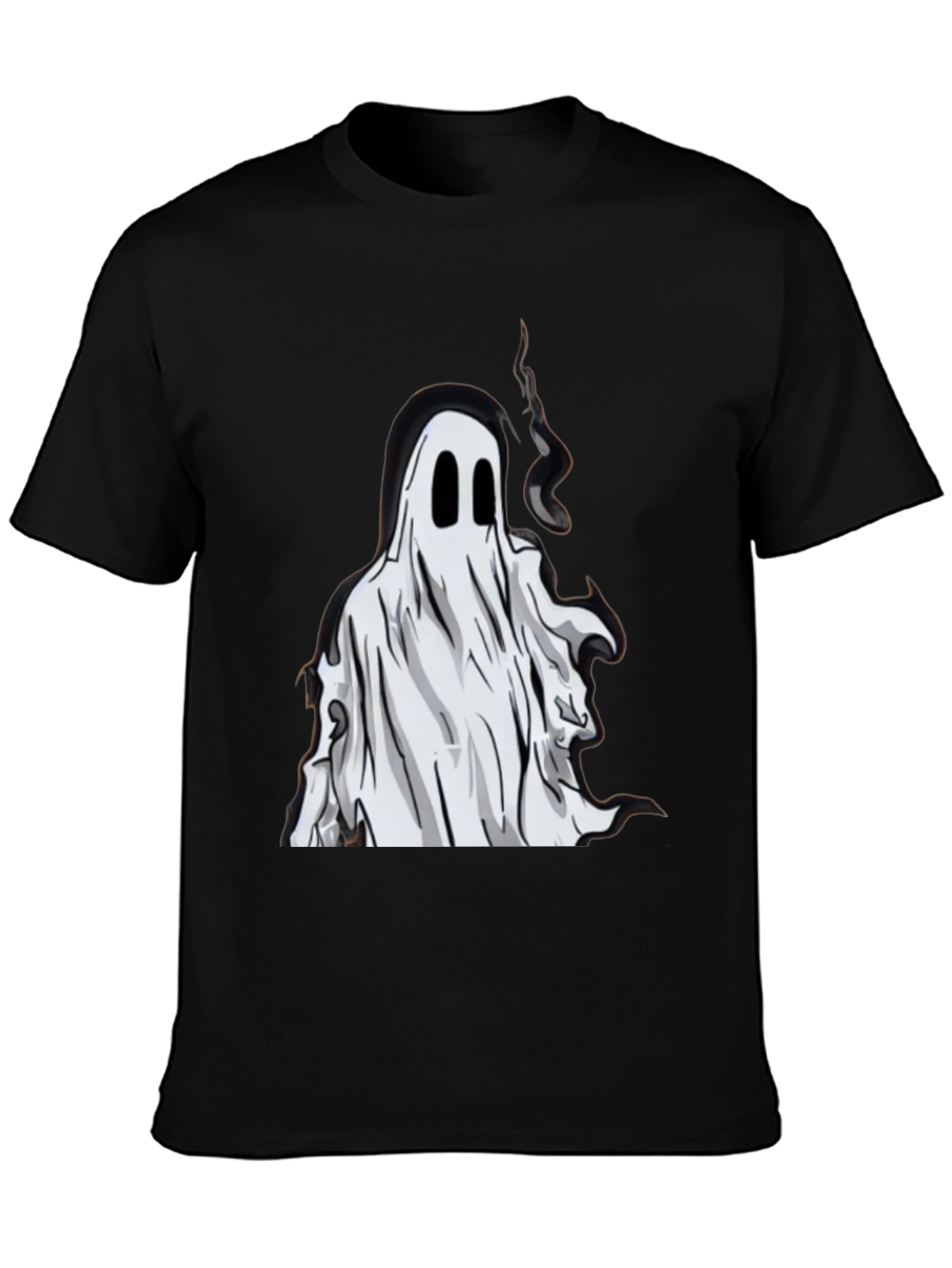 Black Ghost Graphic Tee - Spooky Season Style view 3