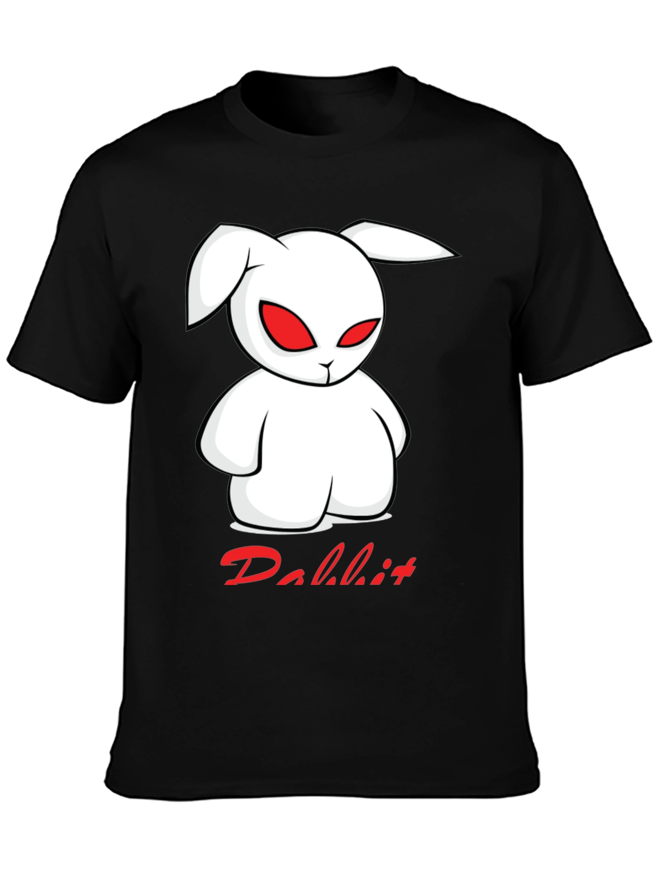 Black Rabbit Graphic Print T-Shirt view 3