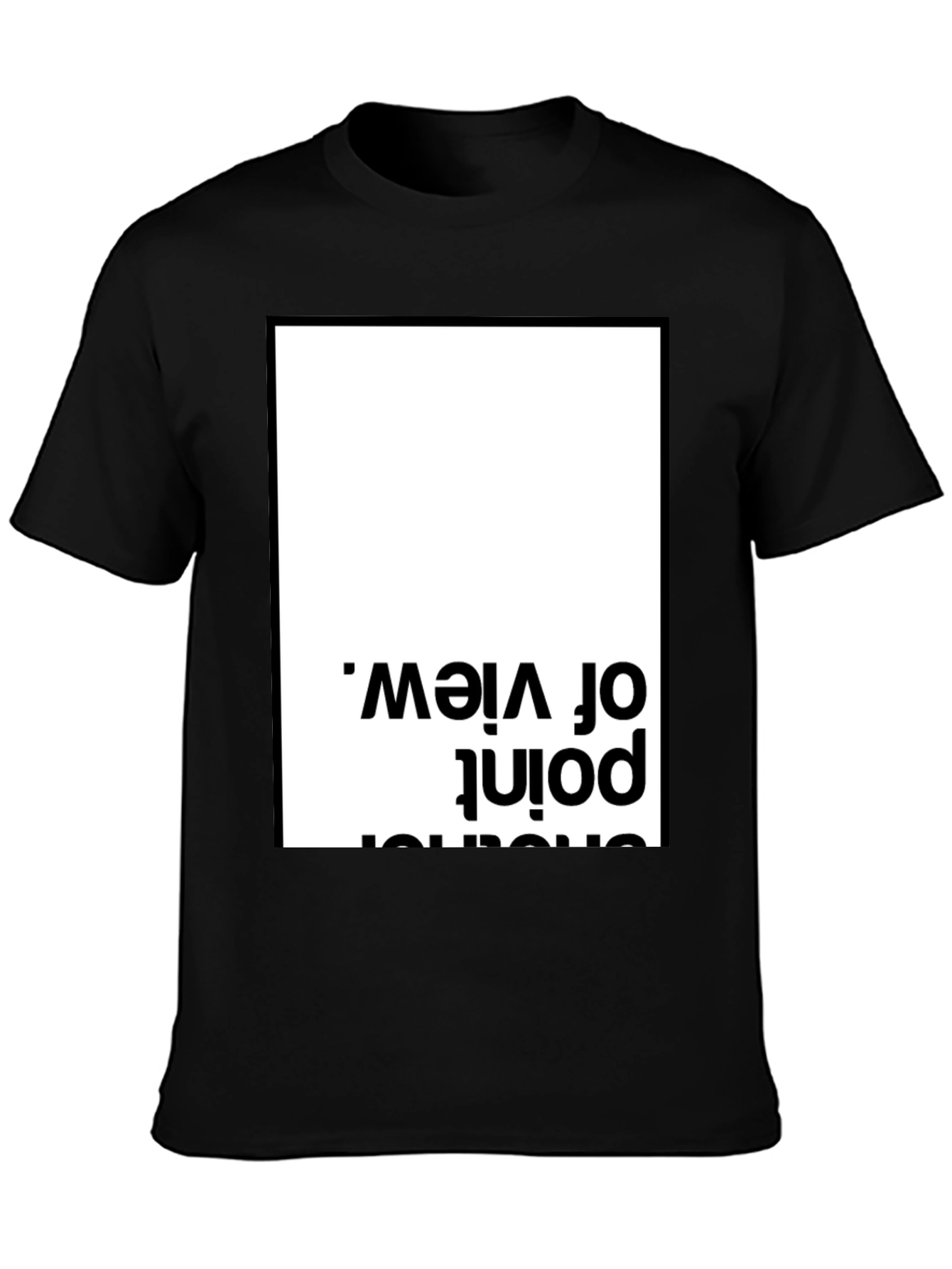 Black Unique Perspective Tee - Black Cotton T-Shirt view 3