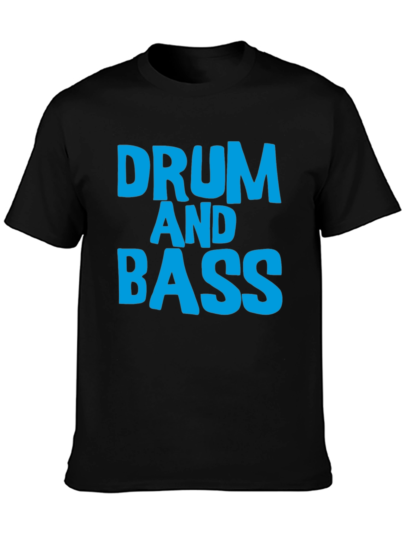 Black Drum and Bass T-Shirt Black Cotton Music Tee view 3