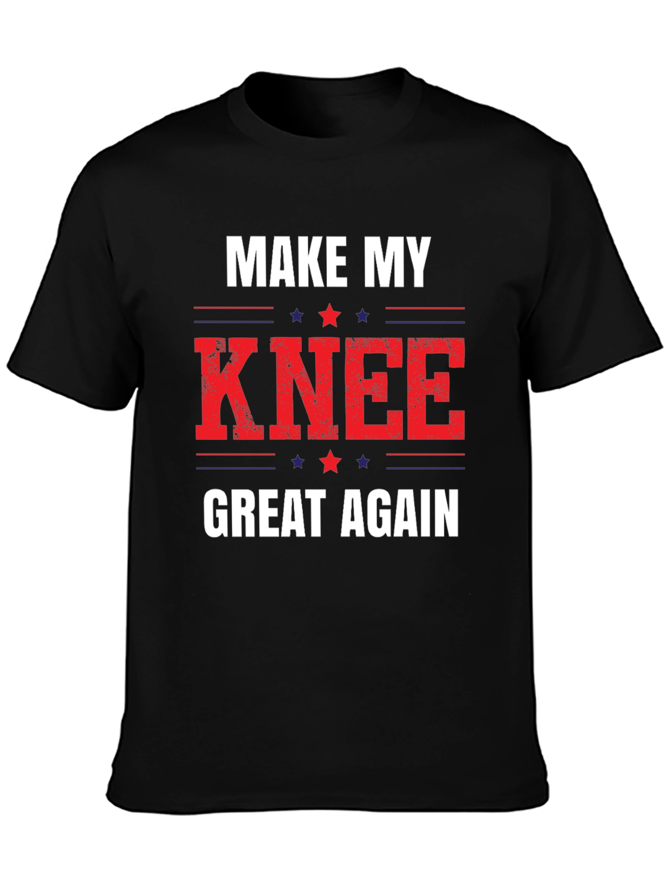 Black Make My Knee Great Again Graphic Tee view 3