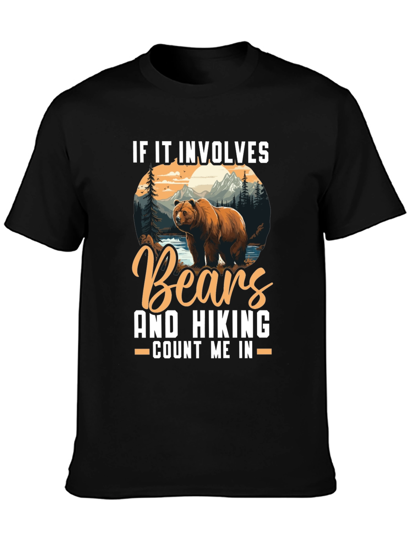 Black Bears & Hiking T-Shirt - Count Me In view 3