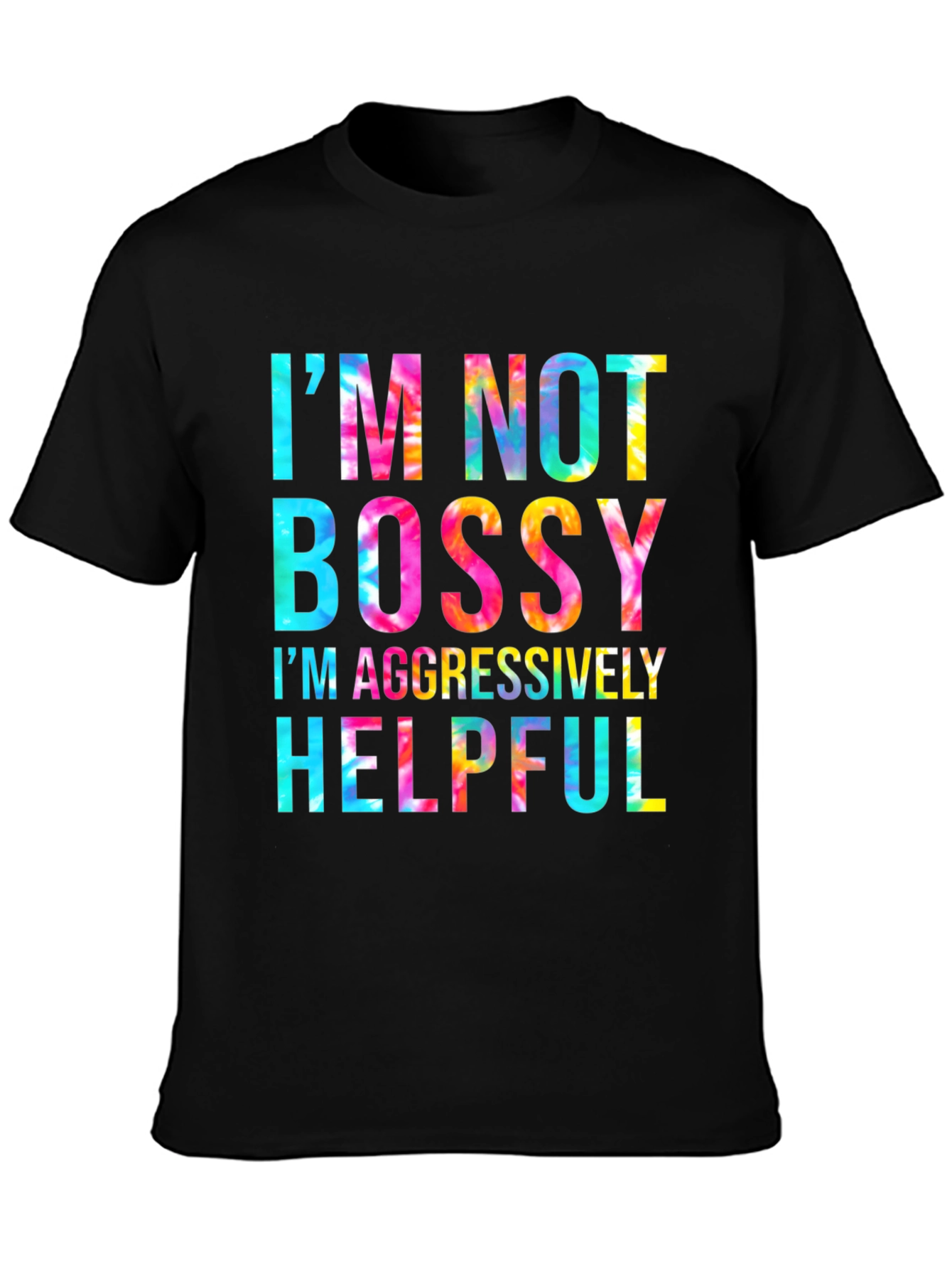 Black I'm Not Bossy T-Shirt view 3