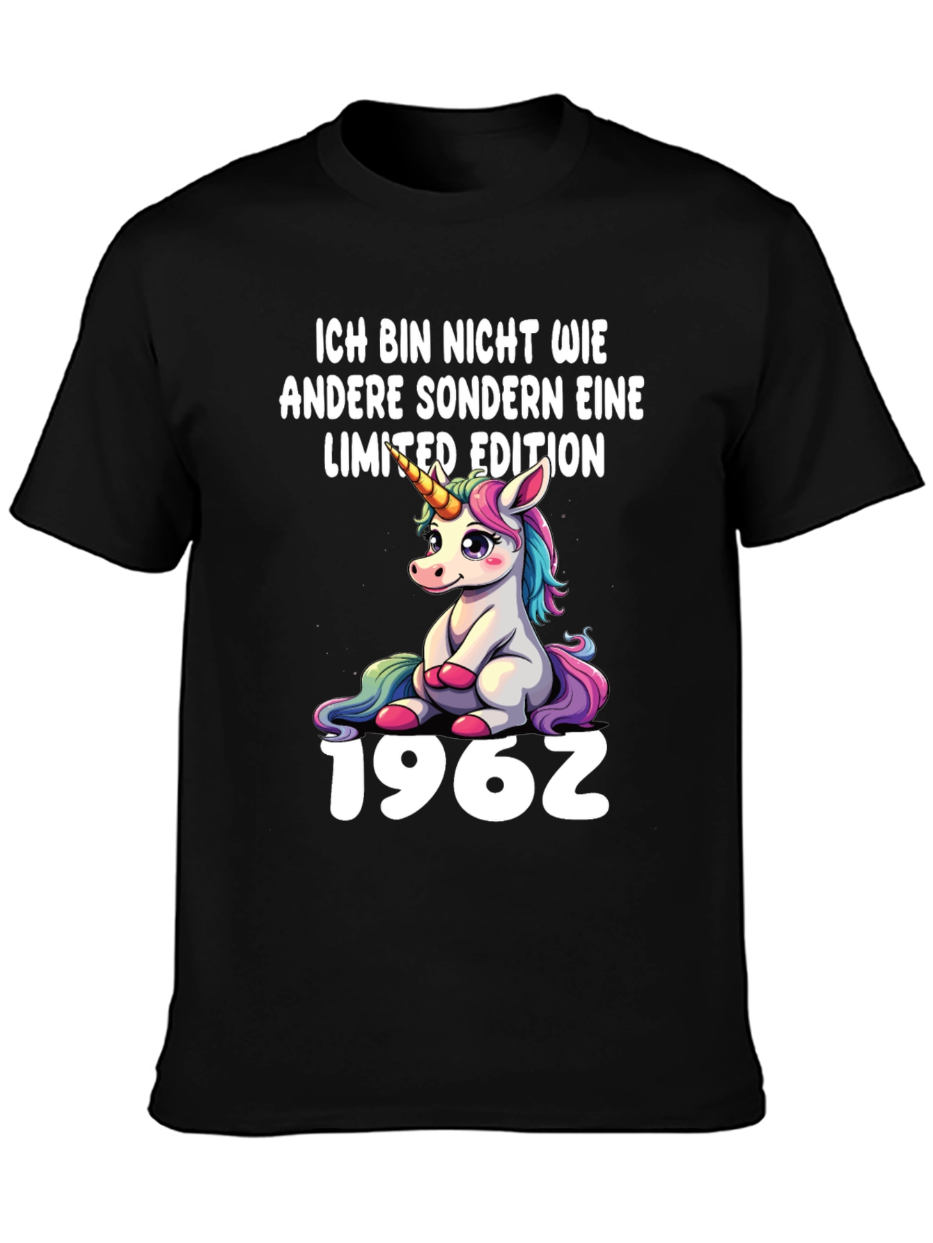 Black Limited Edition Unicorn 1962 T-Shirt view 3
