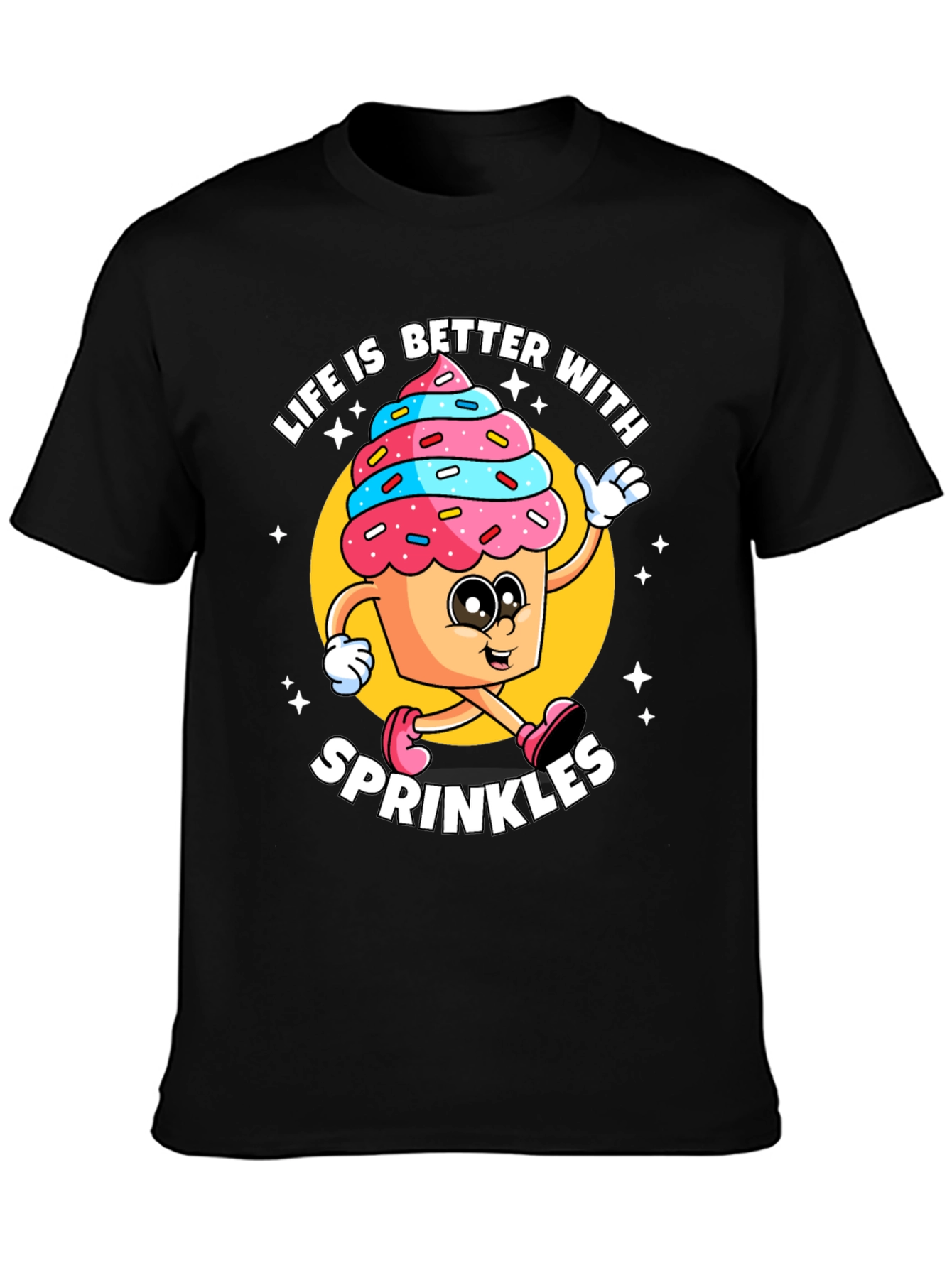 Black Life is Better with Sprinkles T-Shirt view 3