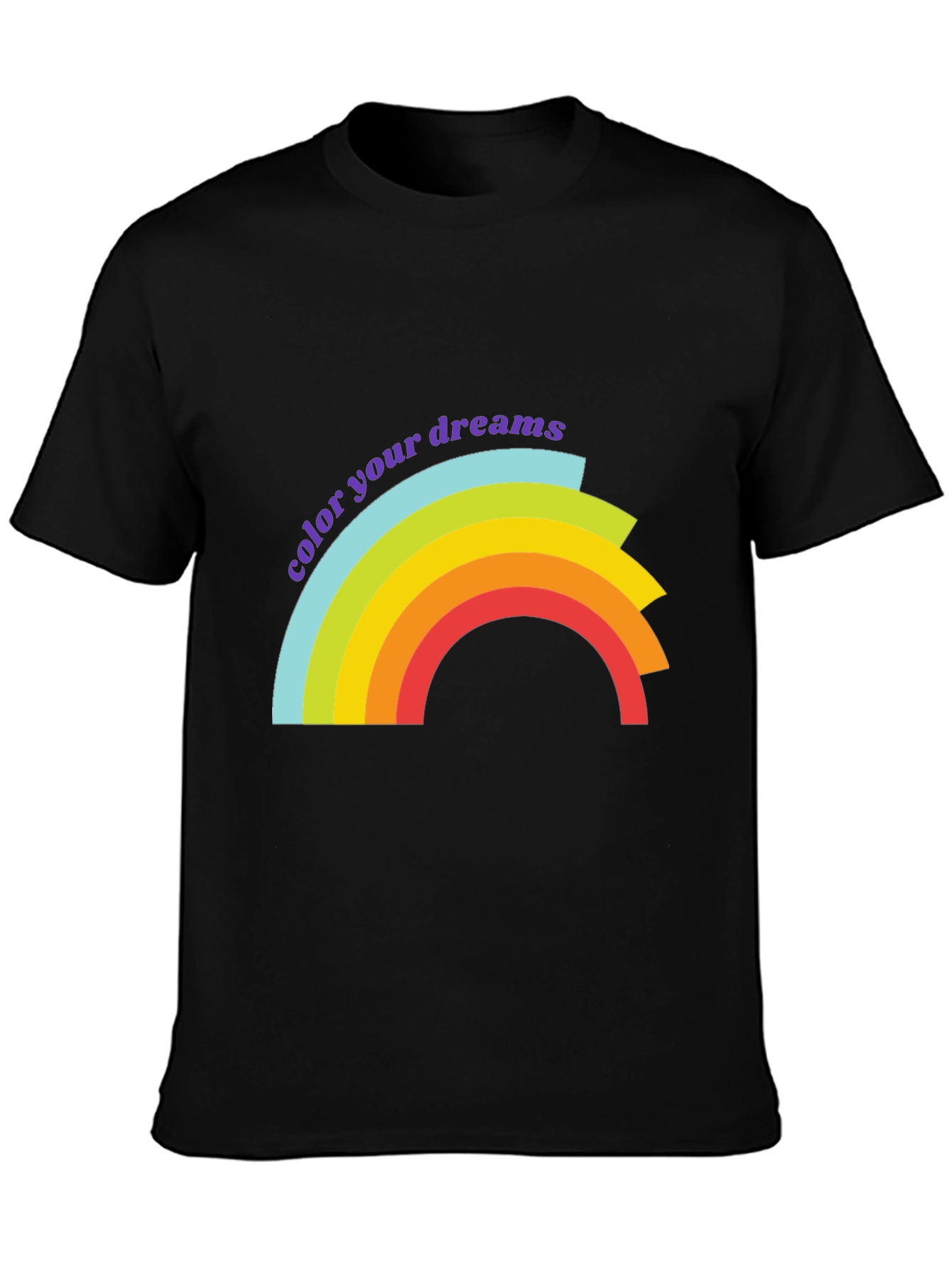 Black Color Your Dreams Graphic T-Shirt - Soft Cotton Blend view 3