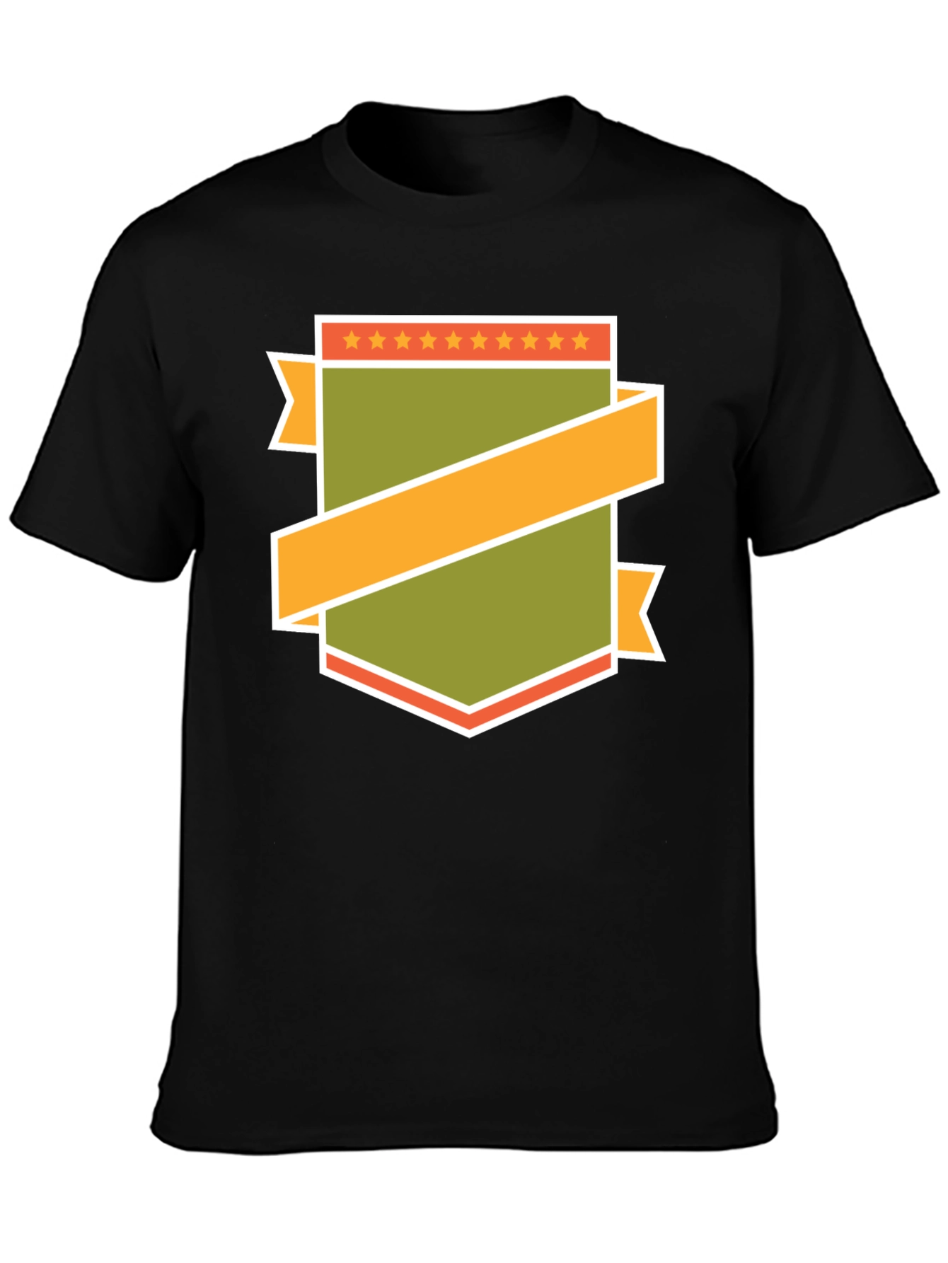 Black Retro Badge Graphic T-Shirt view 3