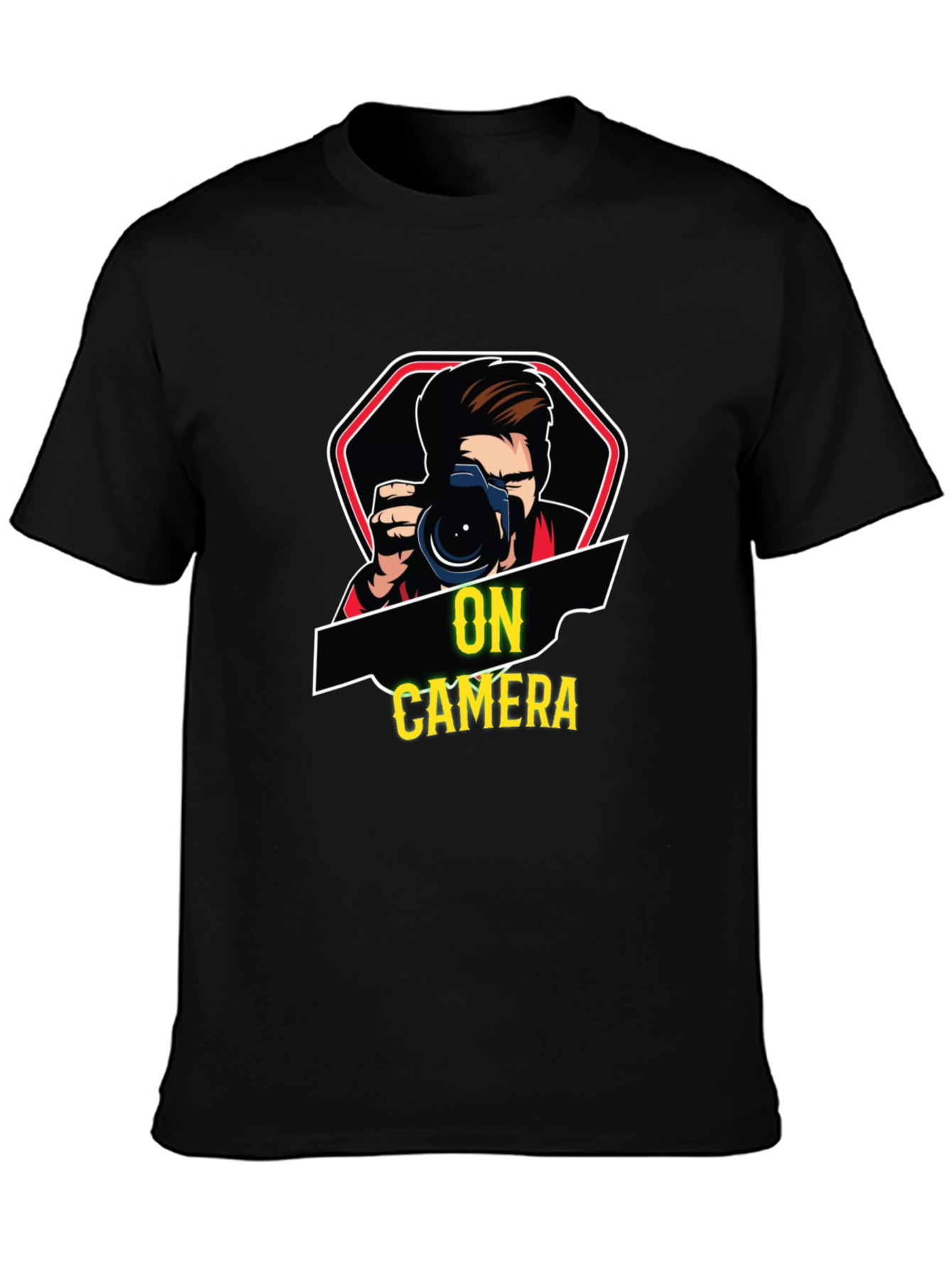 Black On Camera Black T-Shirt view 3