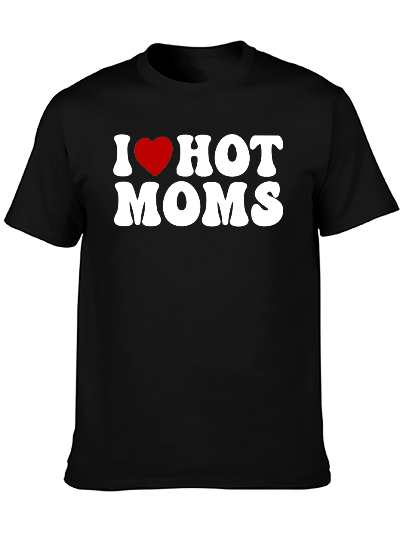 Black I Heart Hot Moms Graphic Tee view 3