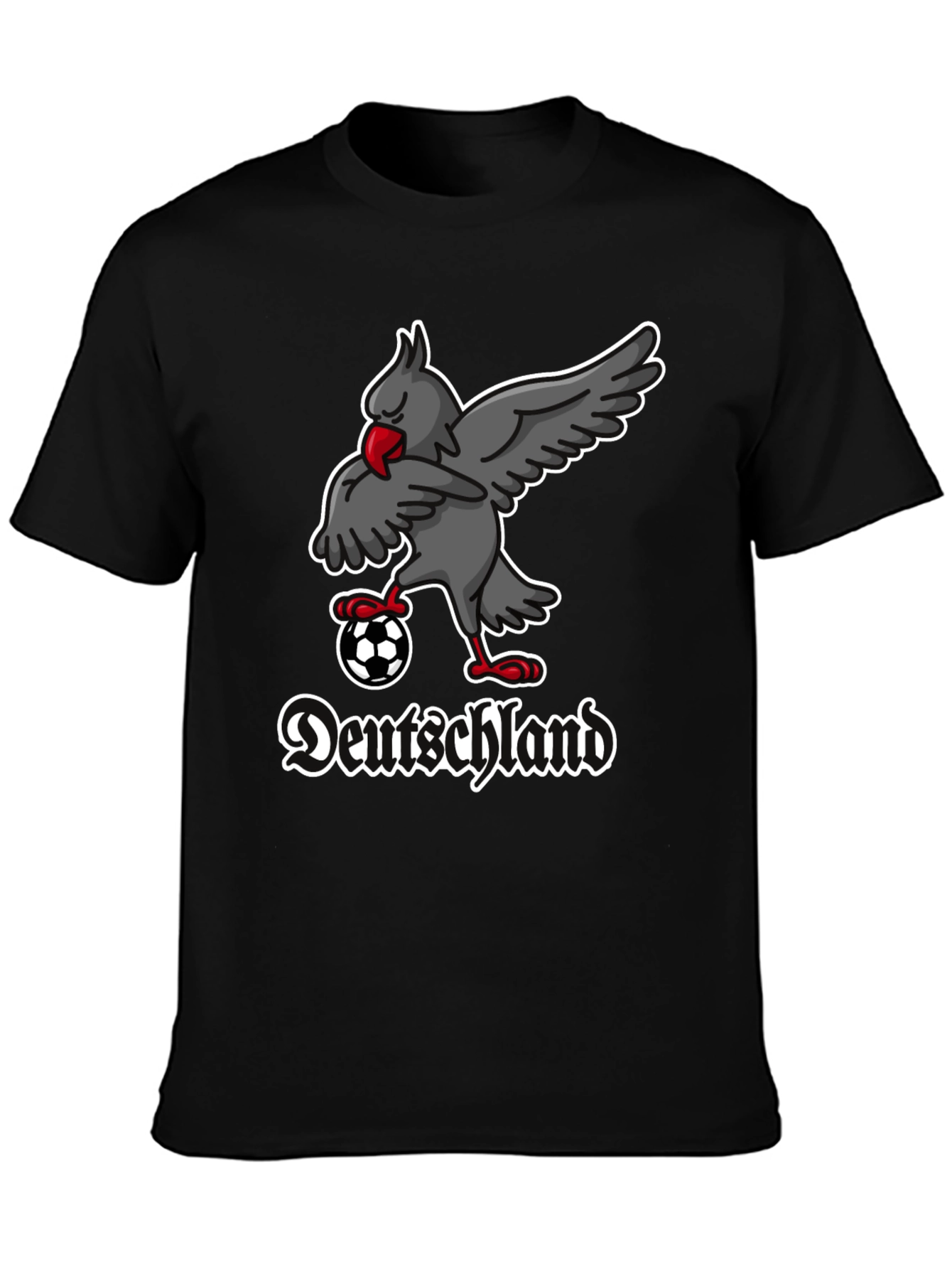 Black Germany Soccer Raven T-Shirt view 3