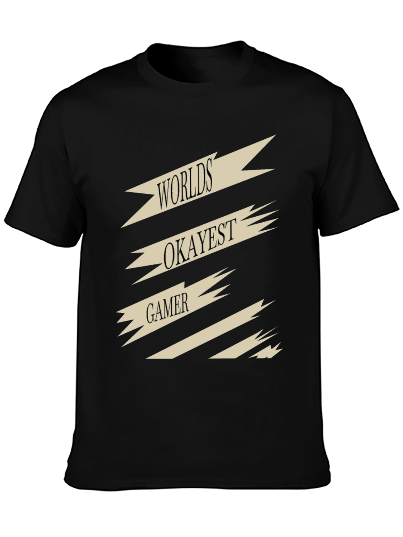Black World's Okayest Gamer Black T-Shirt view 3