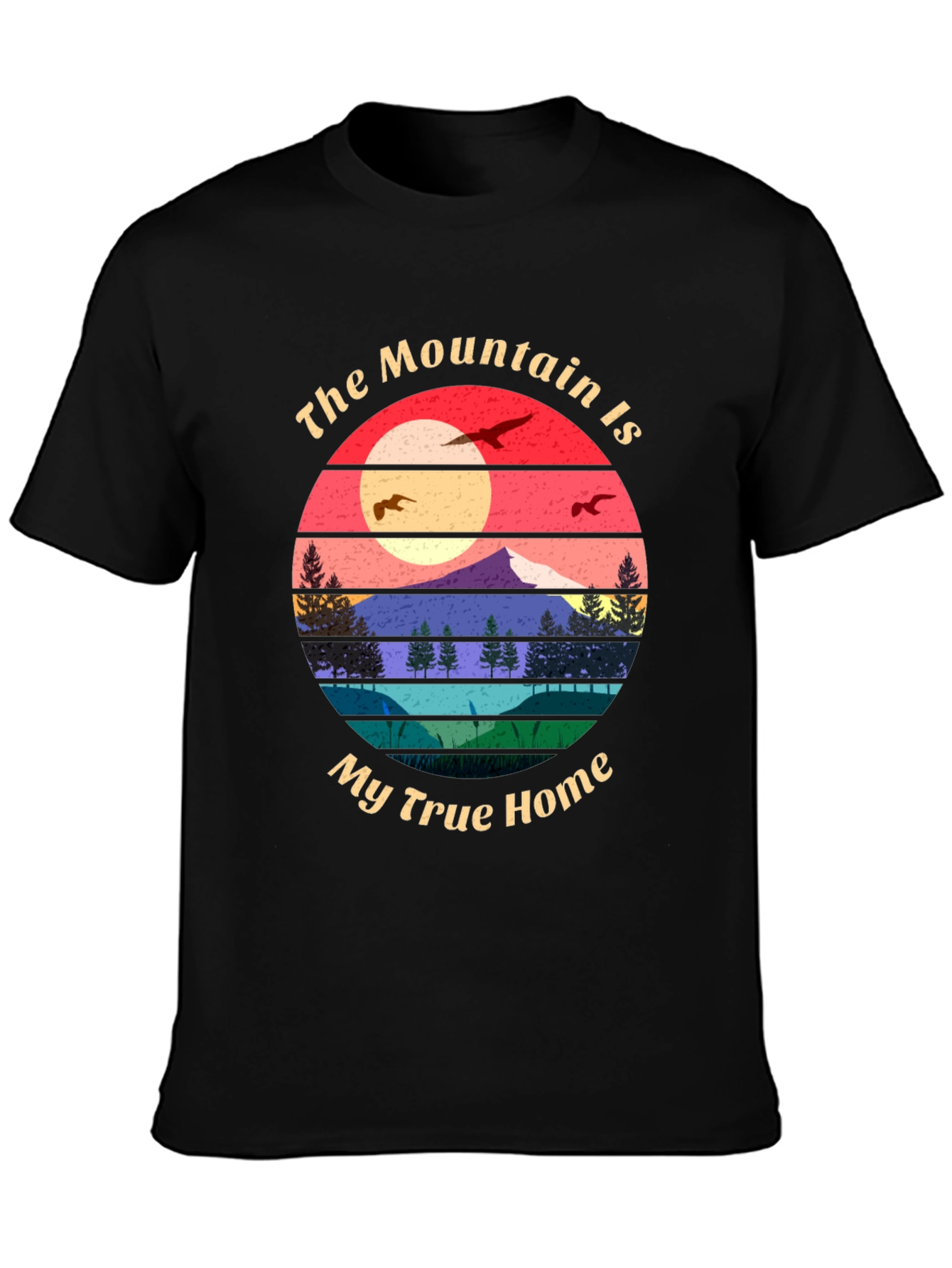 Black Mountain Home T-Shirt - Nature Lover Tee view 3