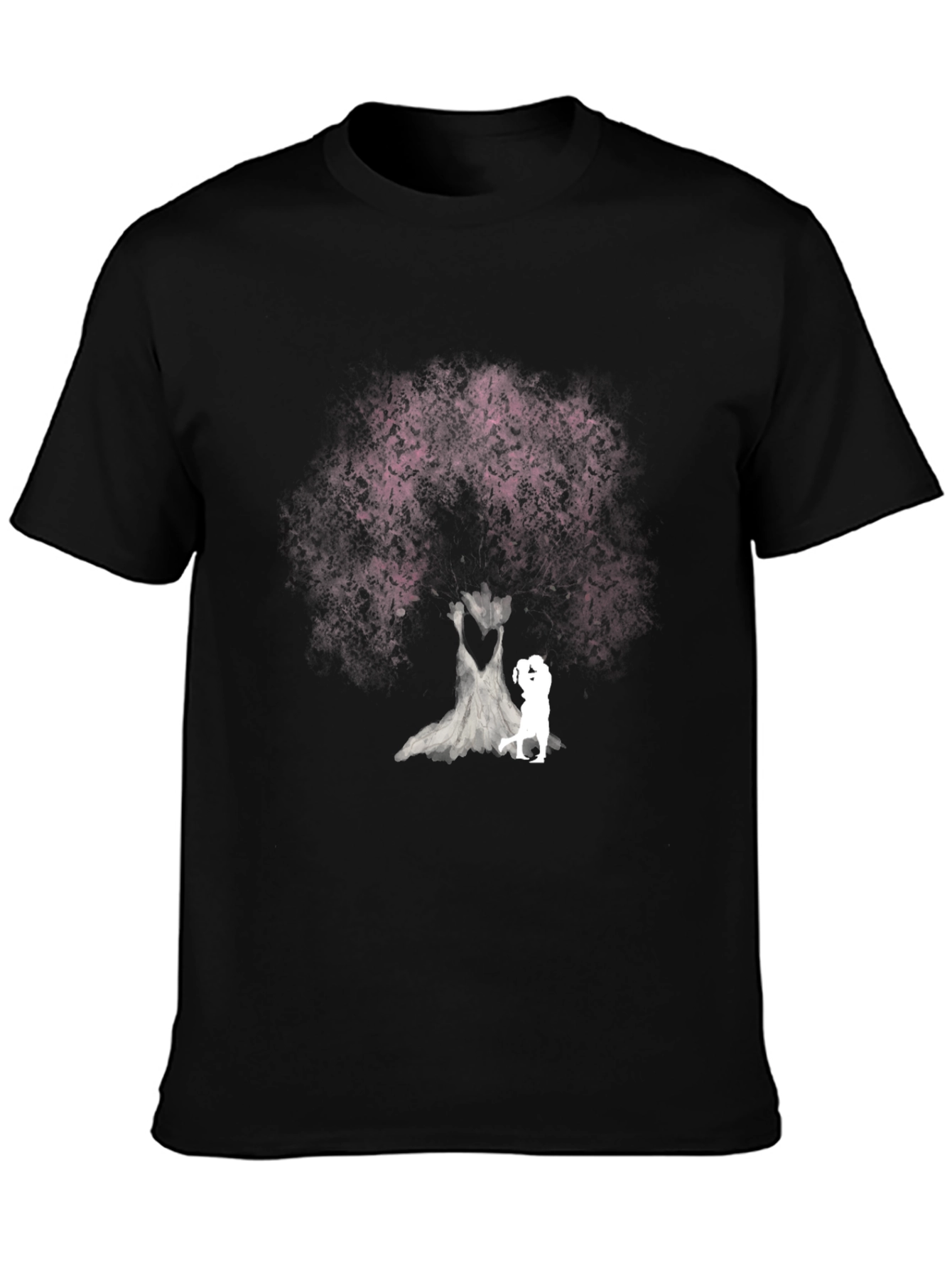 Black Romantic Tree T-Shirt - Soft Cotton Blend view 3