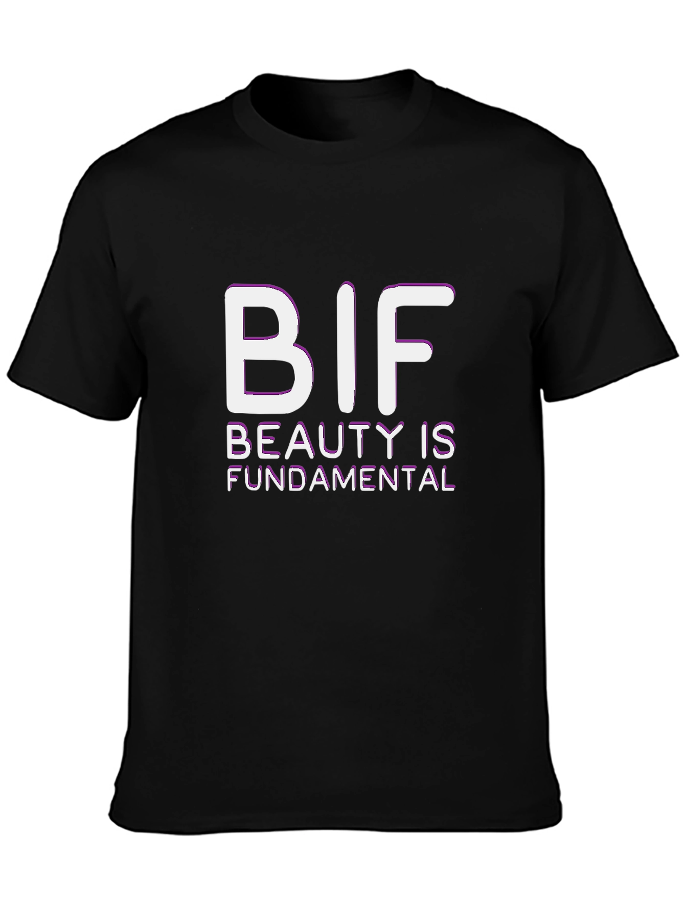 Black BIF Beauty is Fundamental Black T-Shirt view 3