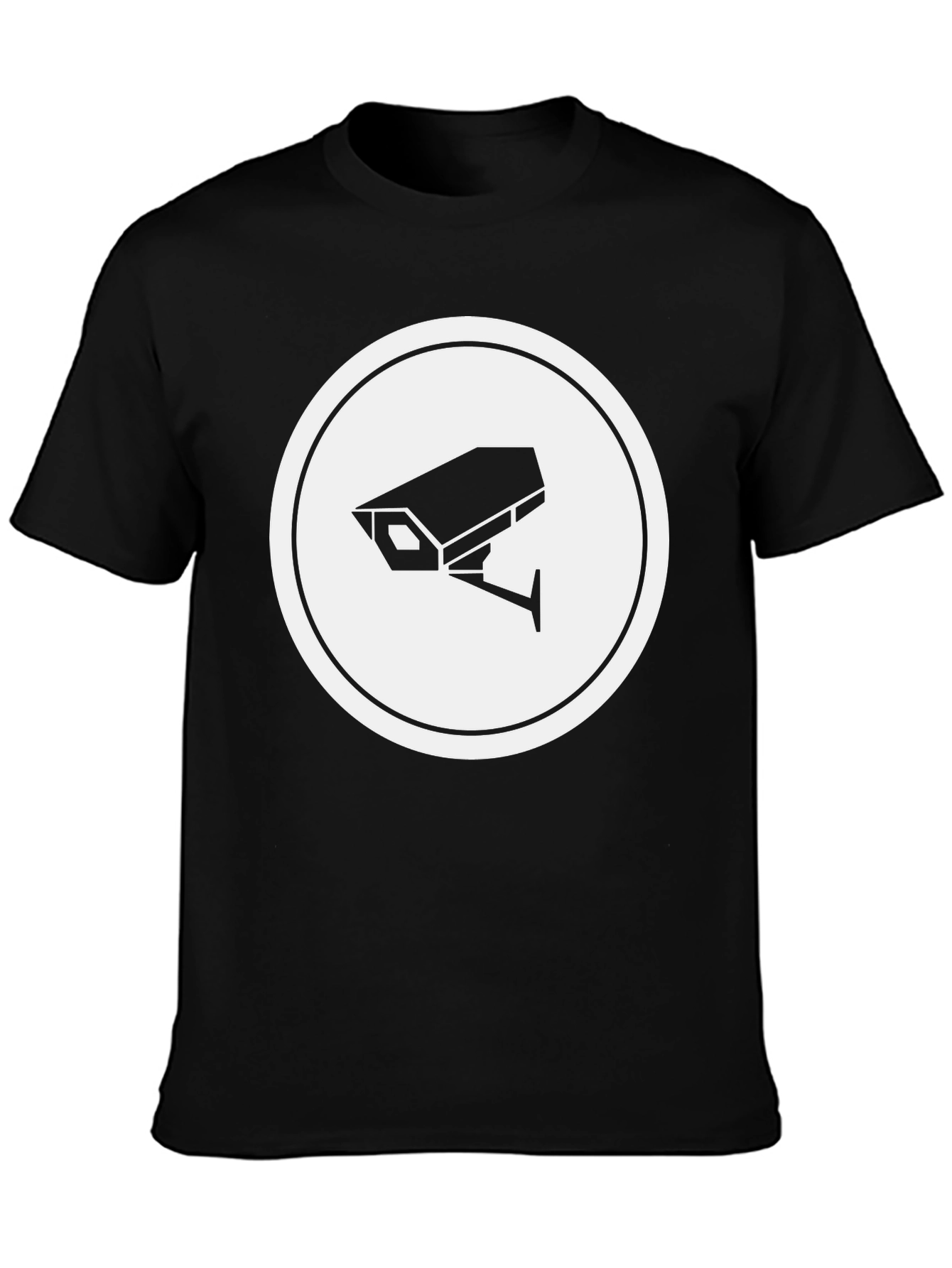 Black Surveillance Camera Graphic Tee - Black view 3