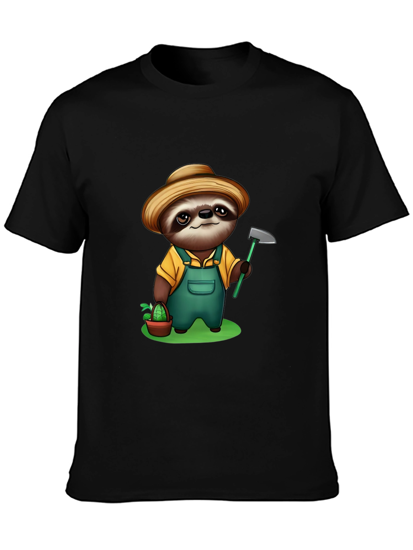 Sloth Farmer Graphic Tee - Cute Cartoon Design - 3