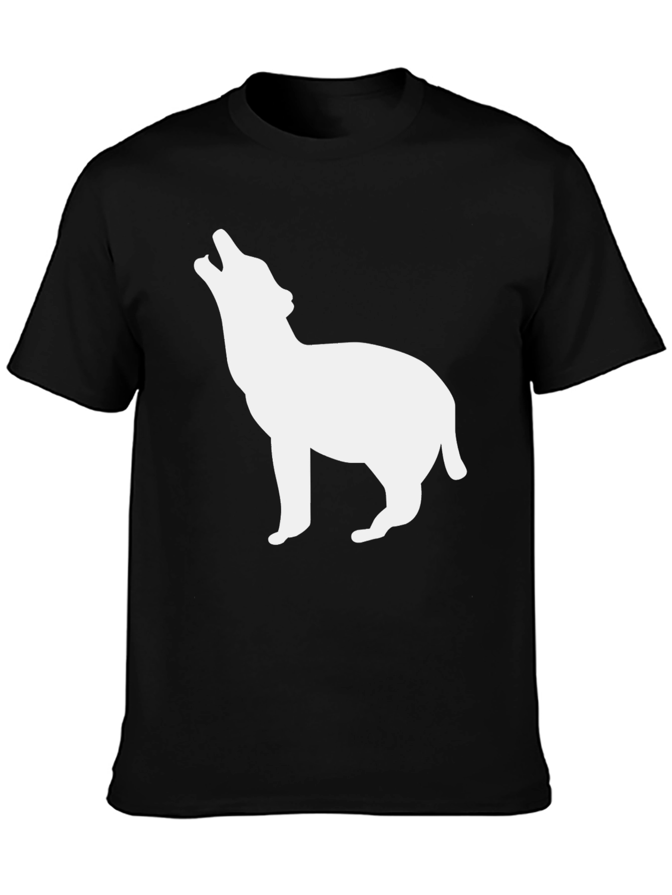 Black Black Wolf Howling T-Shirt view 3