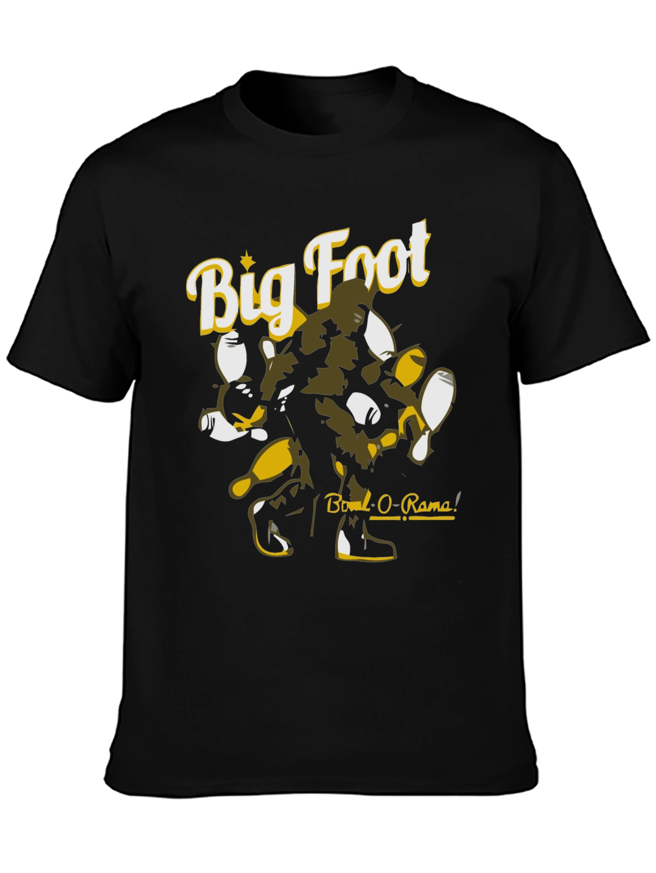 Black Big Foot Bowl-O-Rama Black Graphic Tee view 3