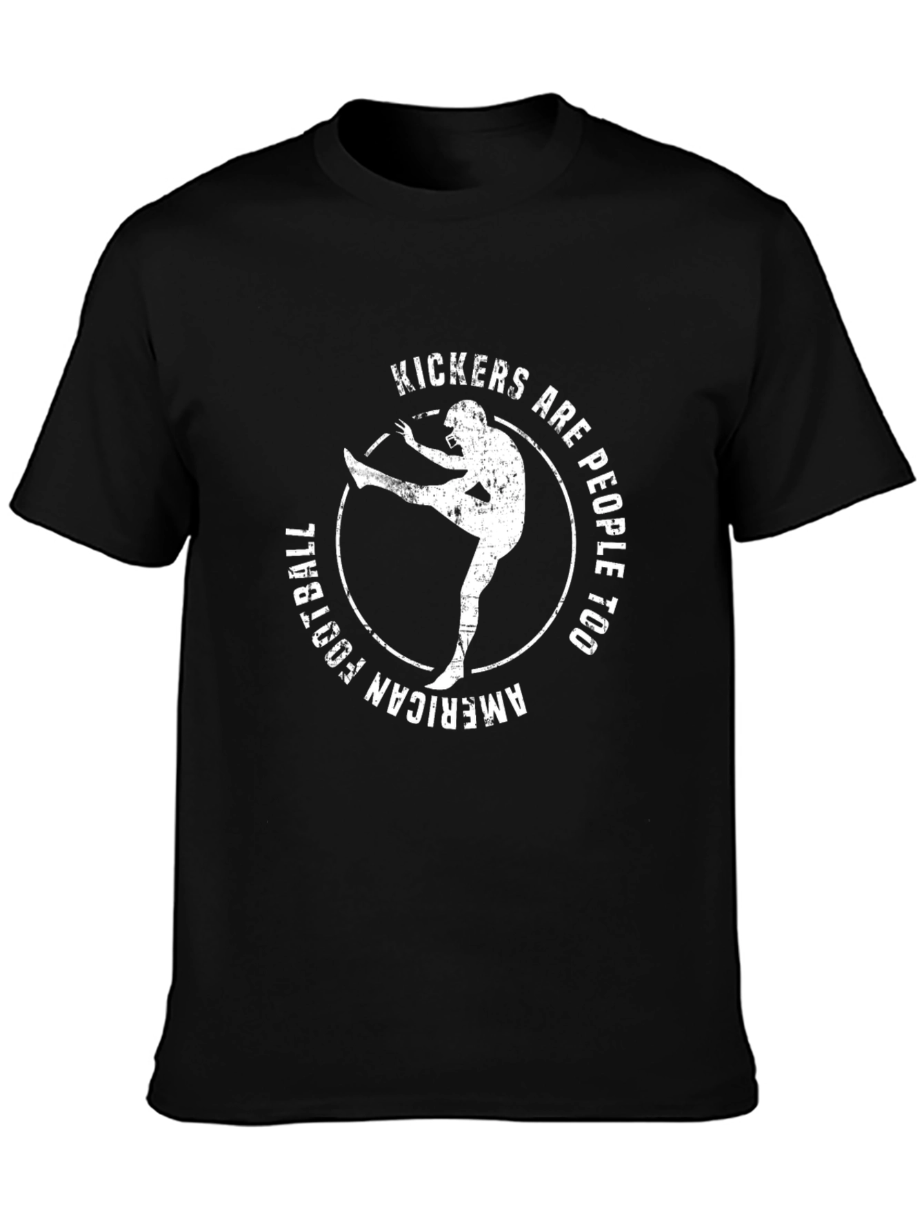 Black Kickers Are People Too T-Shirt - Football Fan Apparel view 3