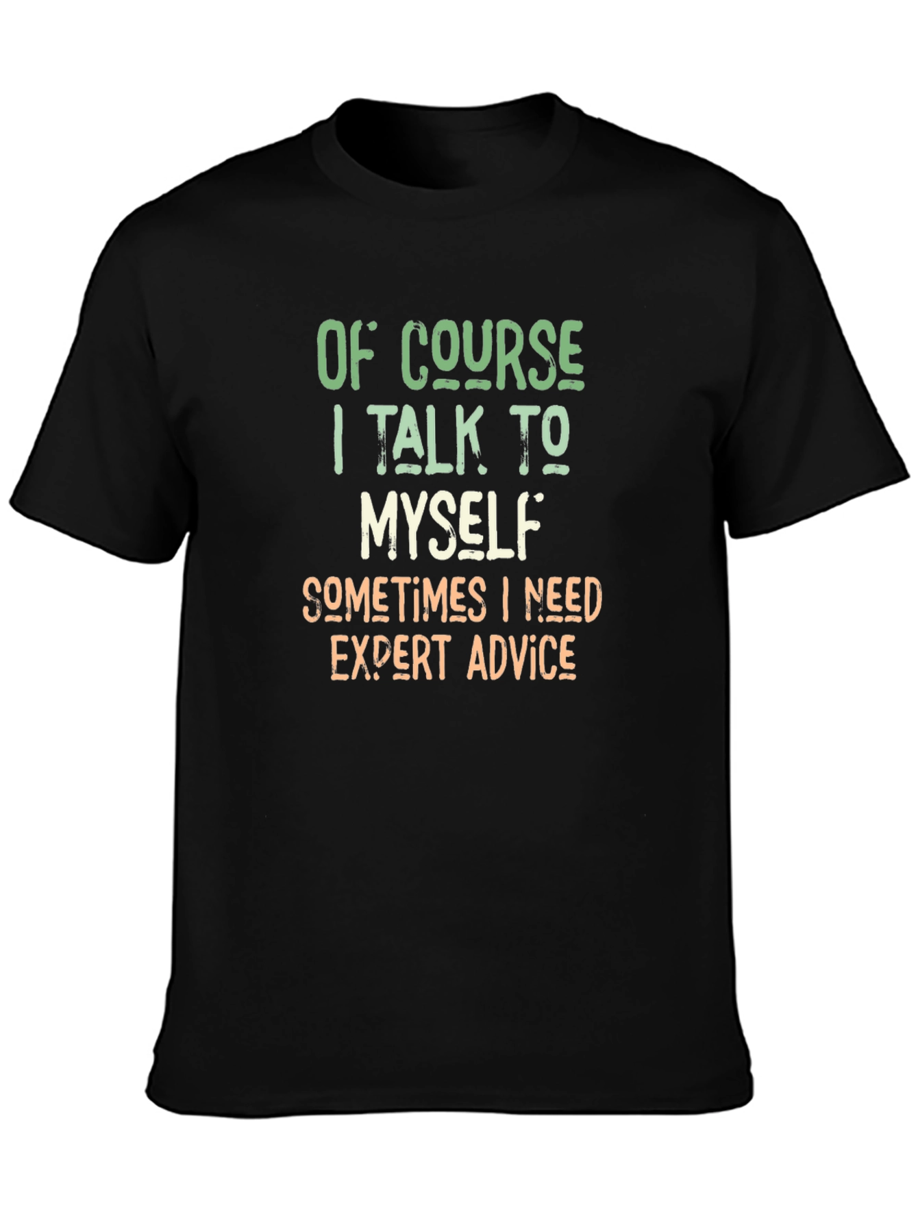 Black Expert Advice Tee - Funny Graphic T-Shirt view 3