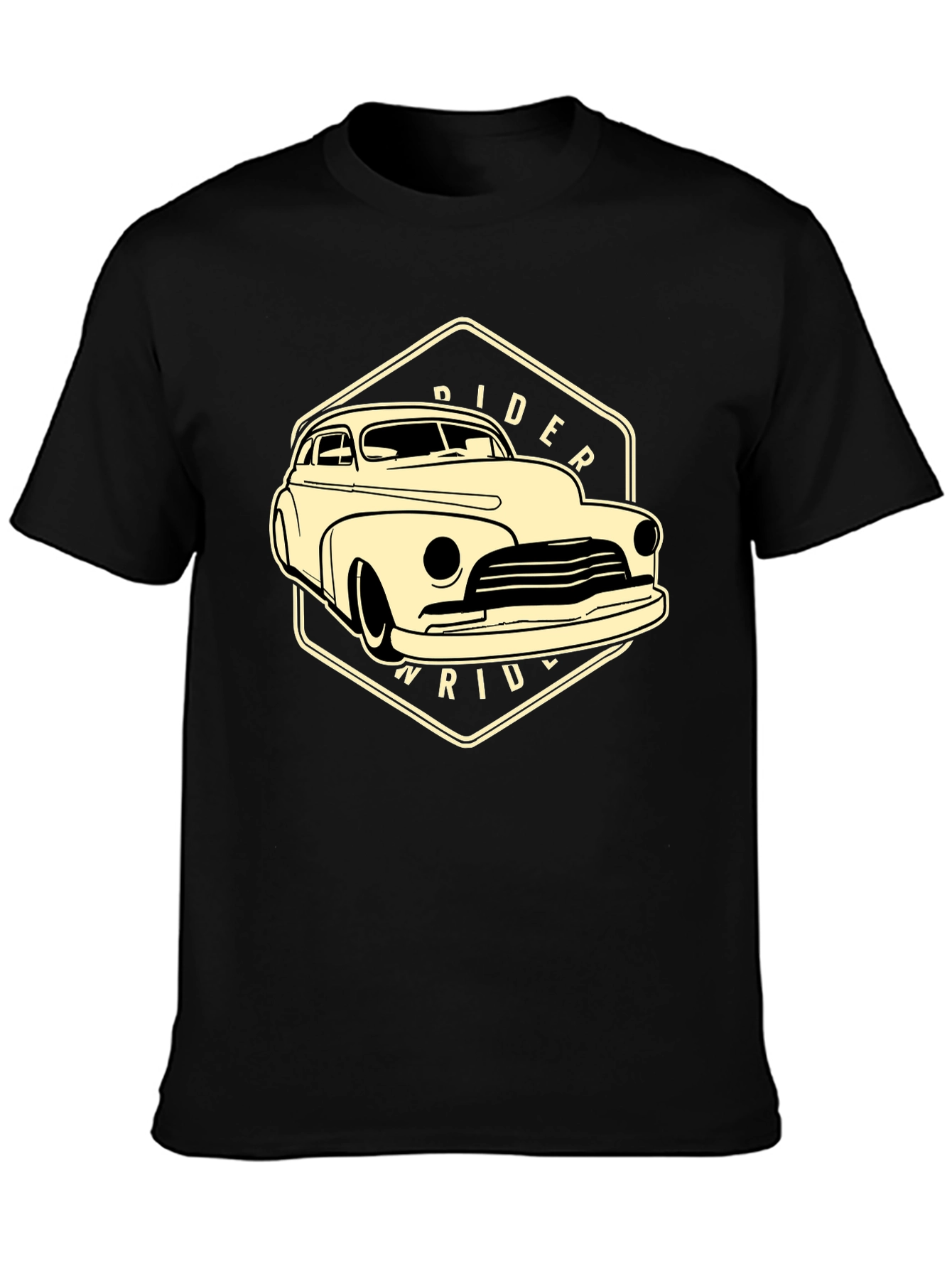 Black Classic Car Rider T-Shirt - Black view 3