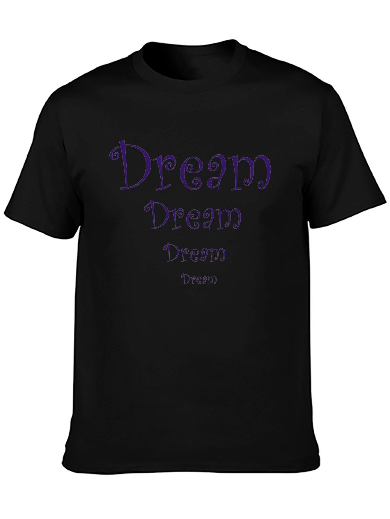 Black Dream Graphic Tee - Stylish Black Cotton T-Shirt view 3