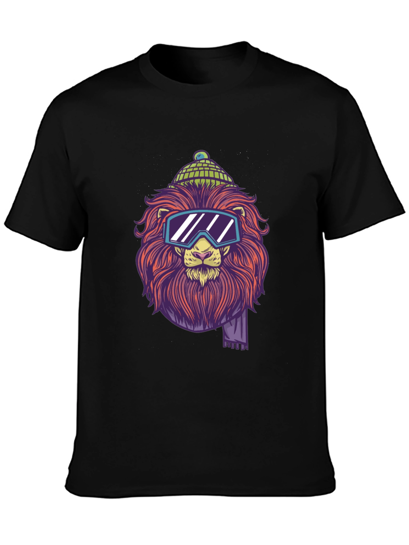 Black Lion Graphic Tee - Cool Winter Style view 3