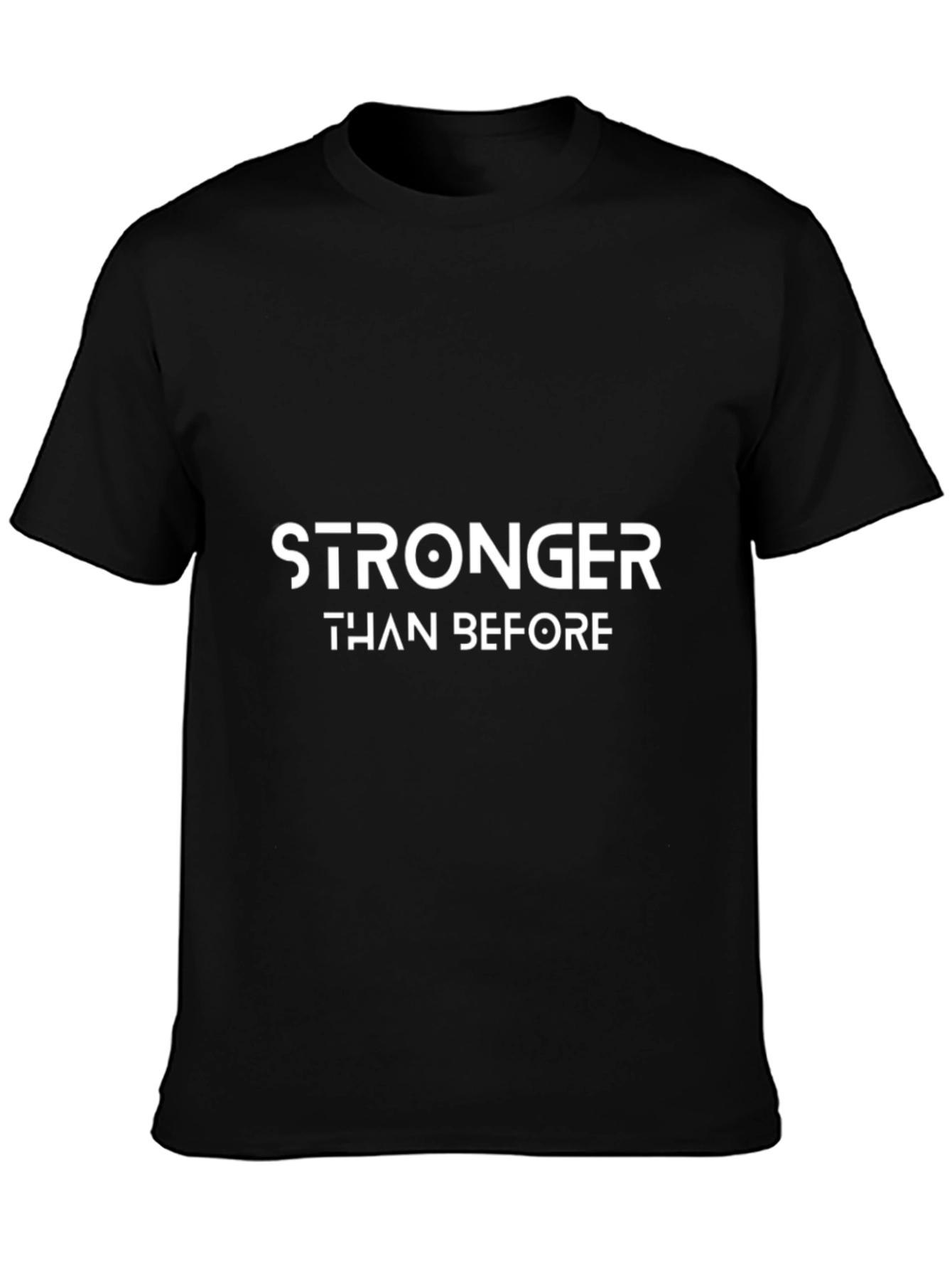 Black Stronger Than Before Black Graphic Tee view 3