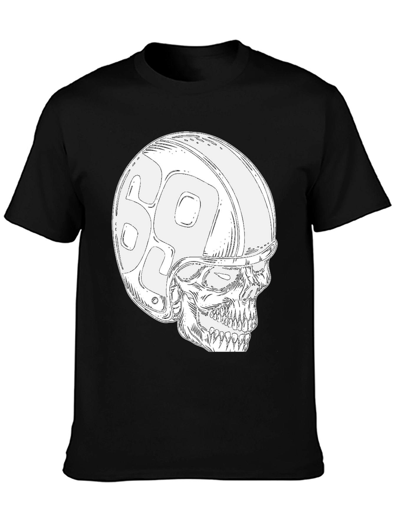Black Skull 69 Helmet T-Shirt - Ride in Style! view 3